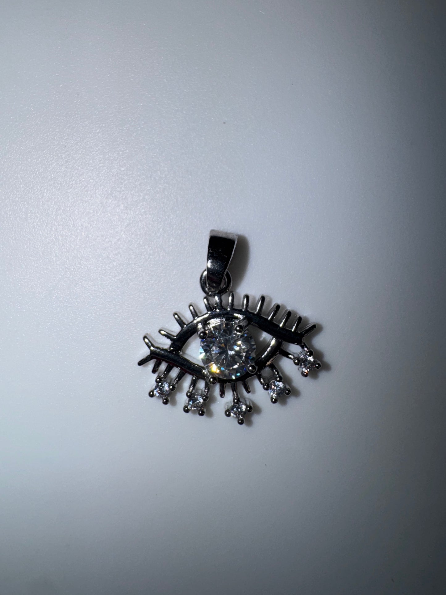Moissanite Eye Pendant