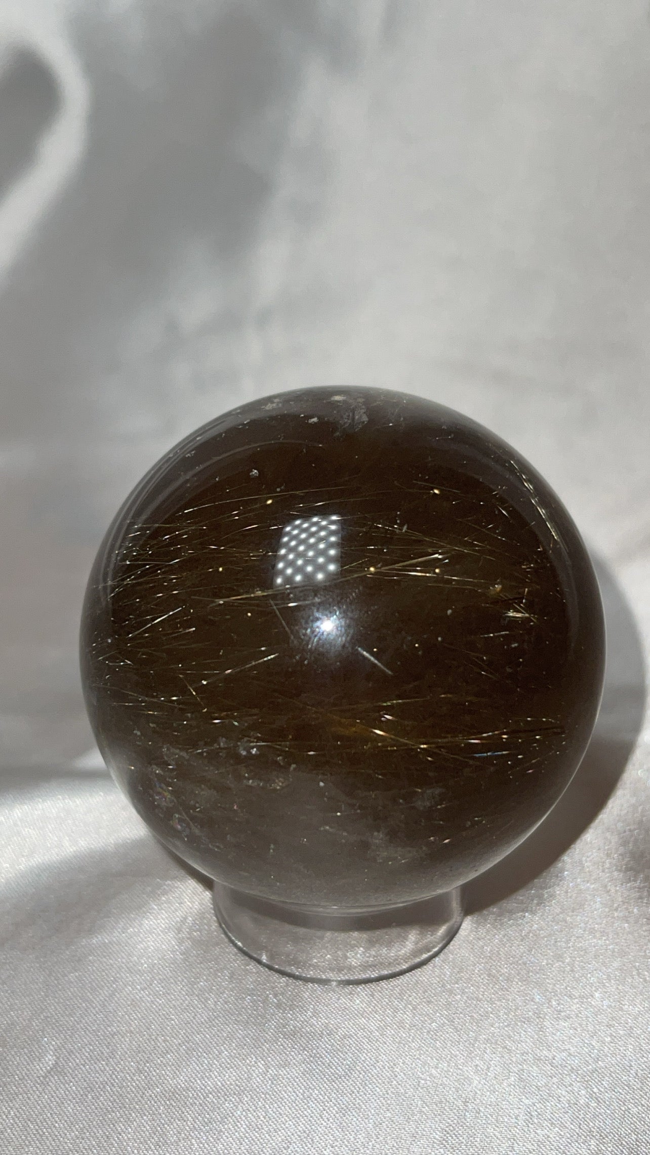 Smoky Gold Rutile Quartz Sphere (60mm)