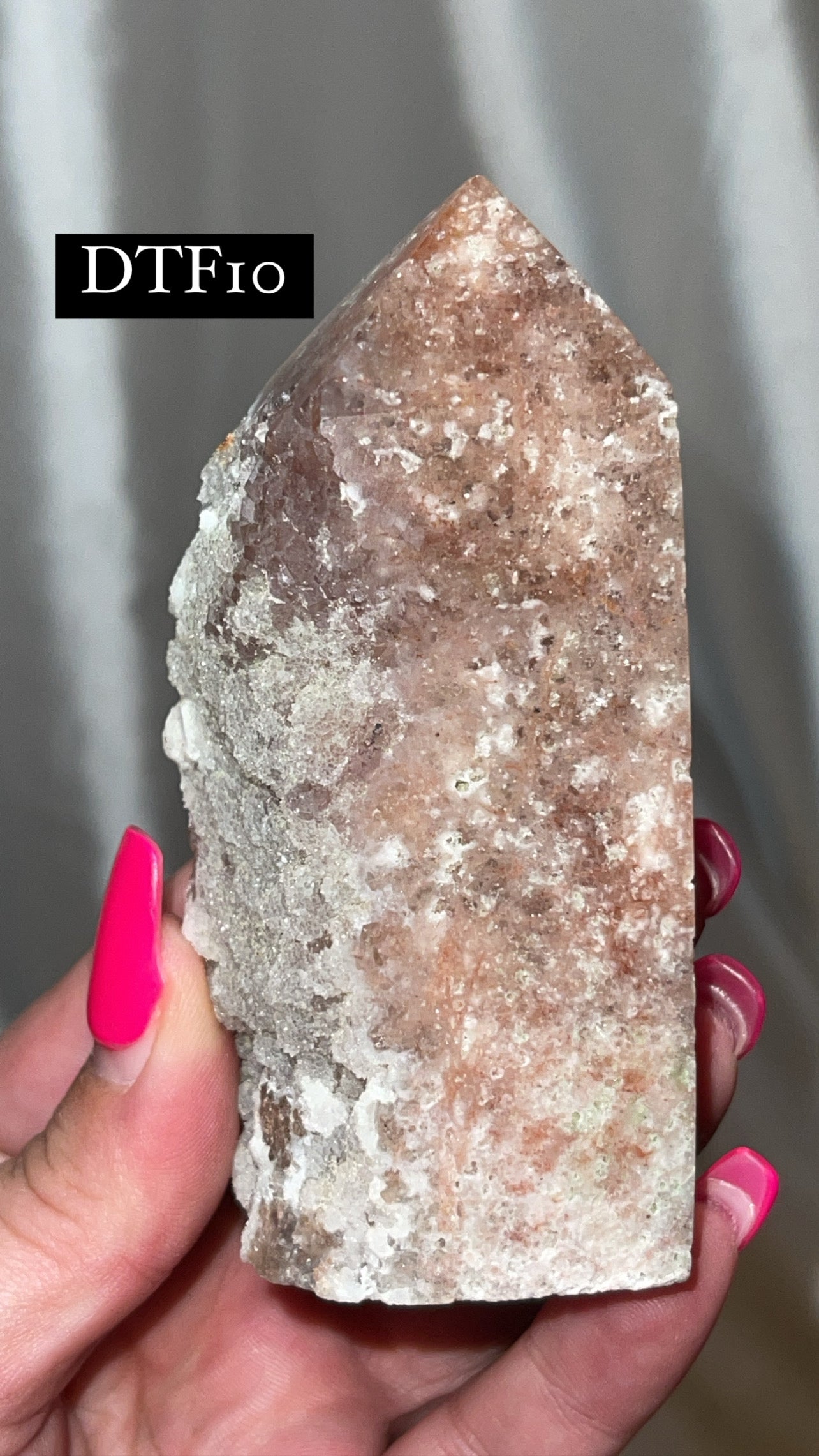 Druzy Sphalerite with Pink & Purple Fluorite Tower