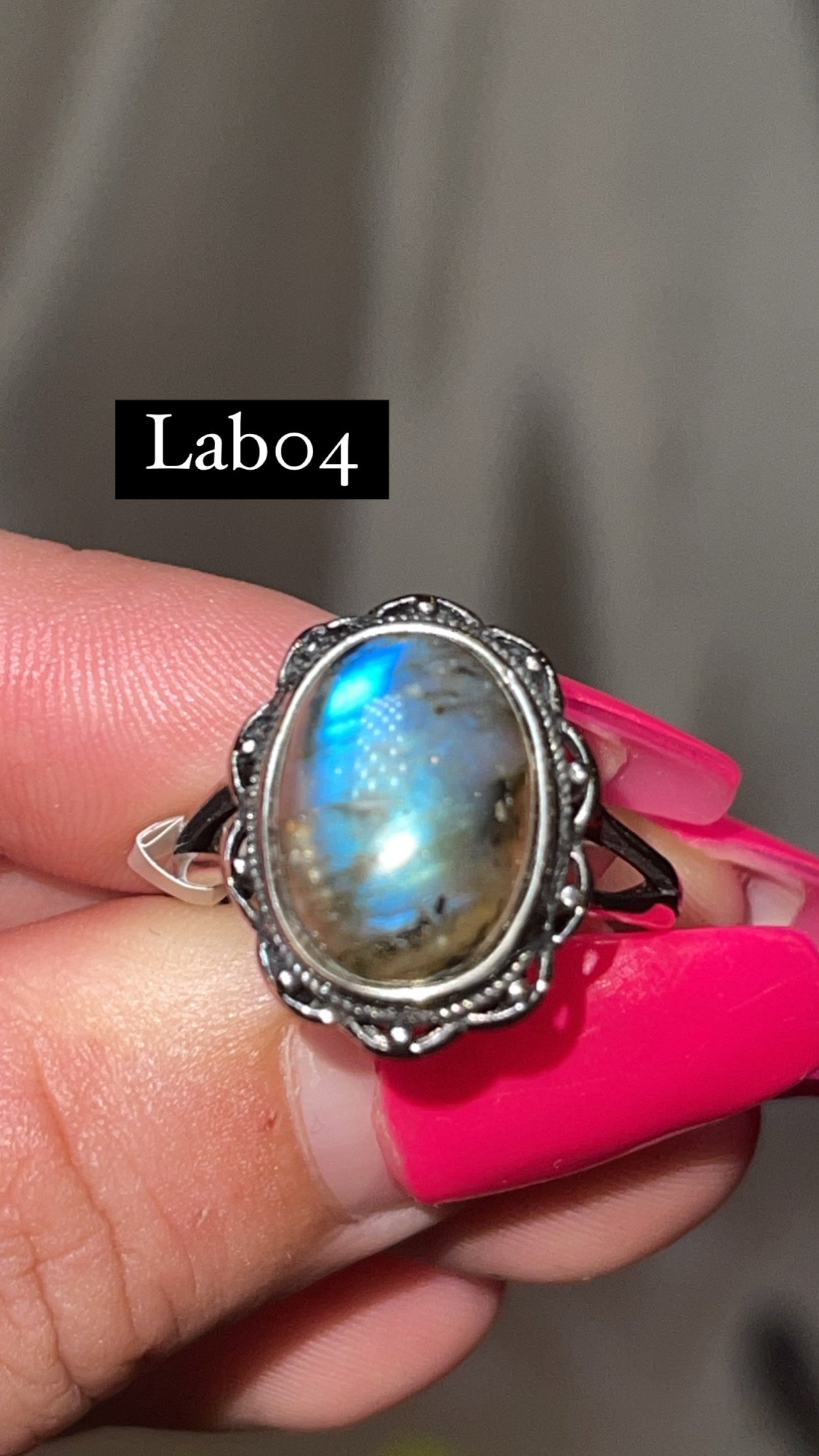 Labradorite 925 Sterling Silver Adjustable Ring (Choose Your Own)
