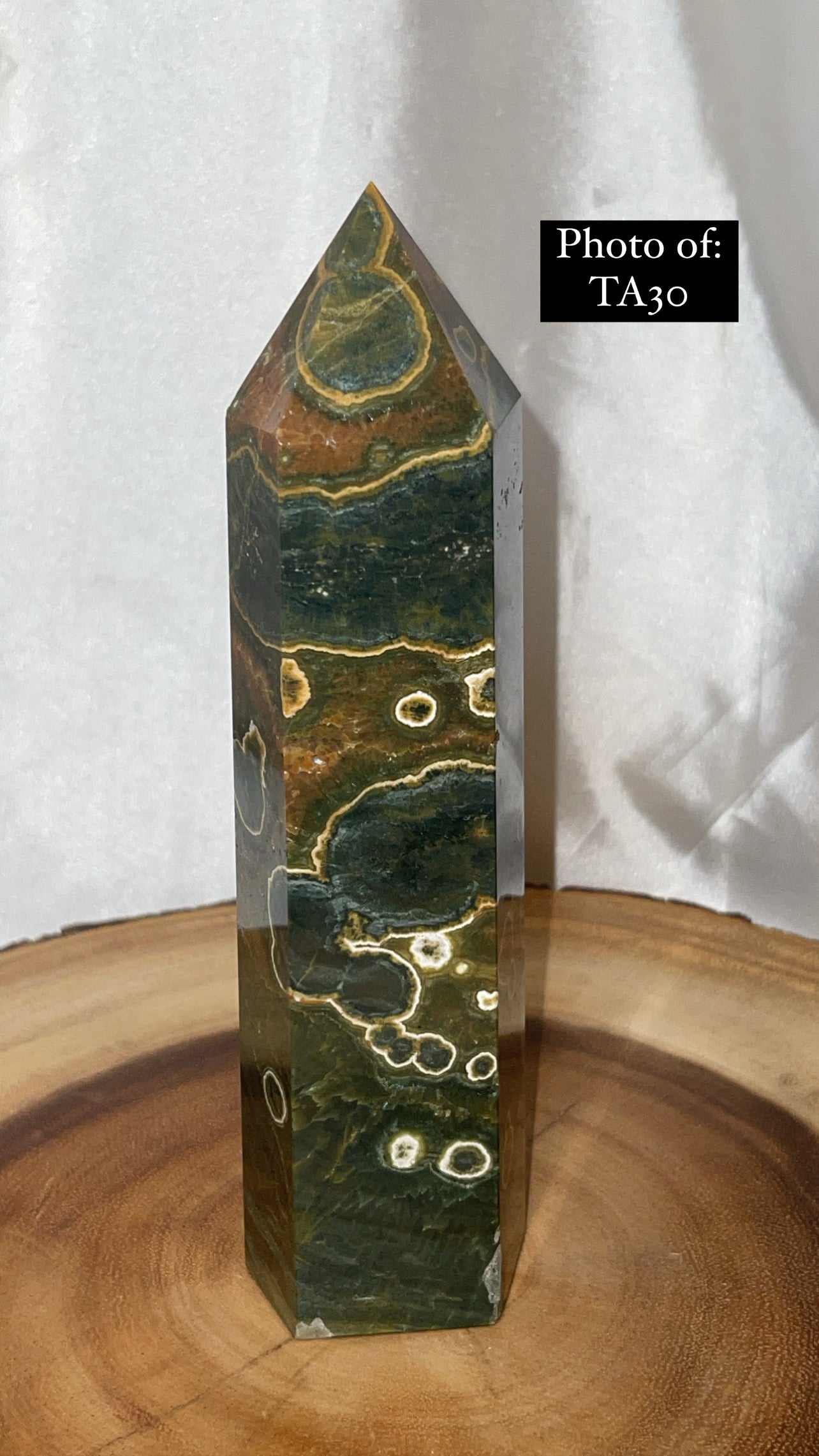 Green Ocean Jasper Large Tower