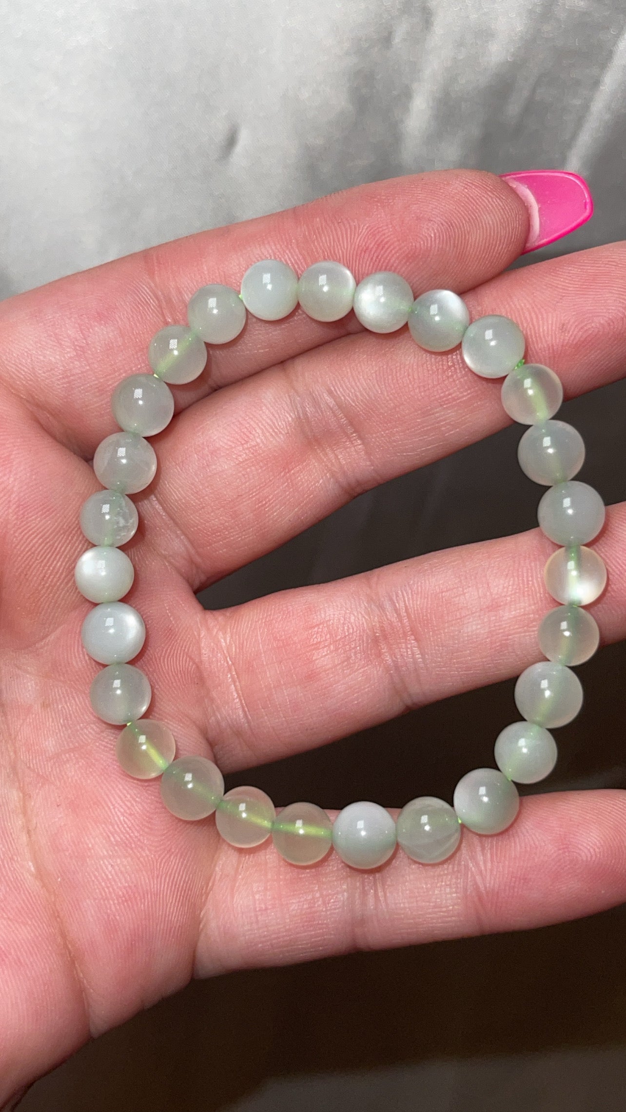 Green Moonstone 6mm Bracelet