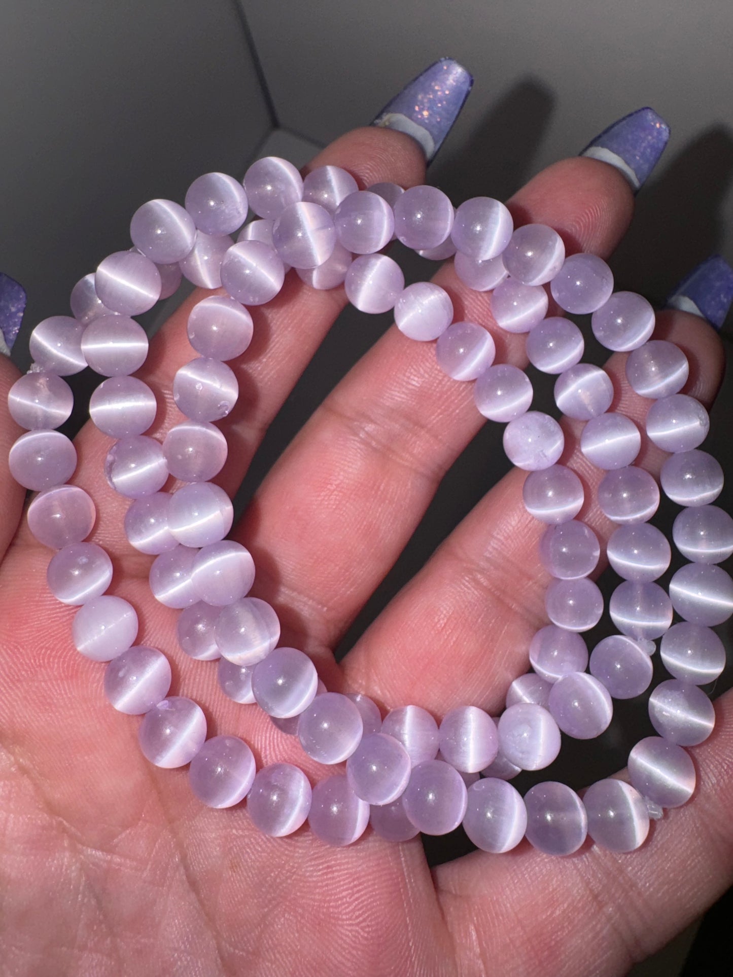 Selenite Dyed 6mm Bracelet