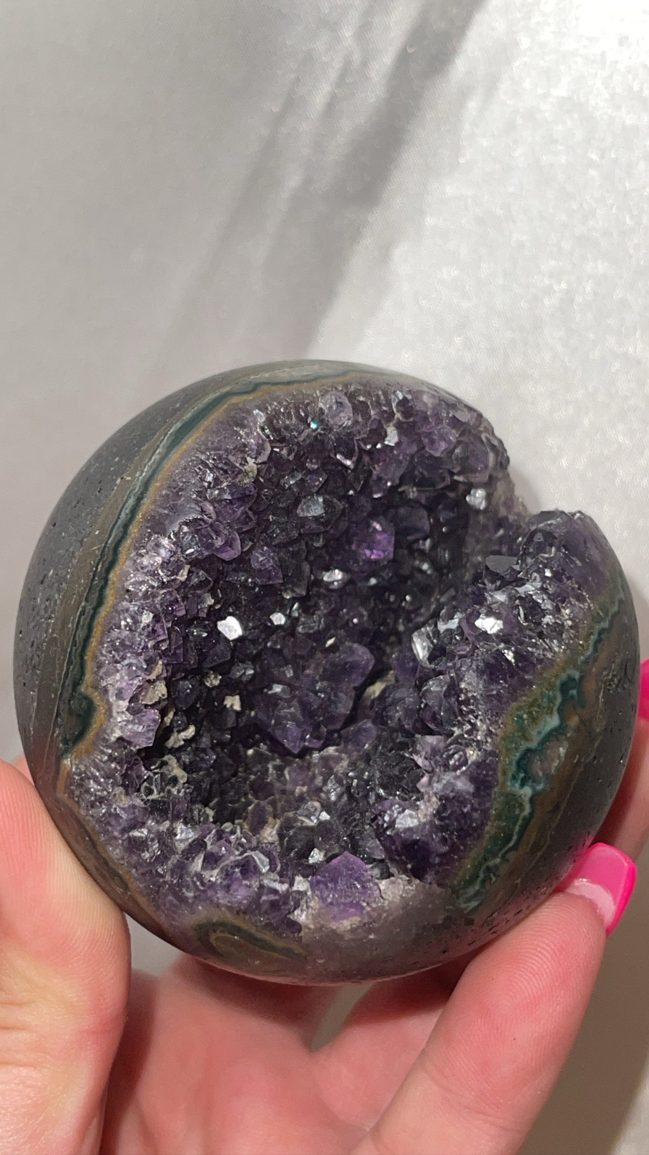 Amethyst High Grade Geode Sphere (66mm)