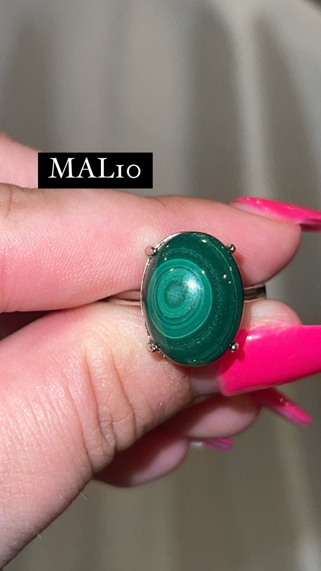 Malachite AAA Adjustable Ring (Choose Your Own)