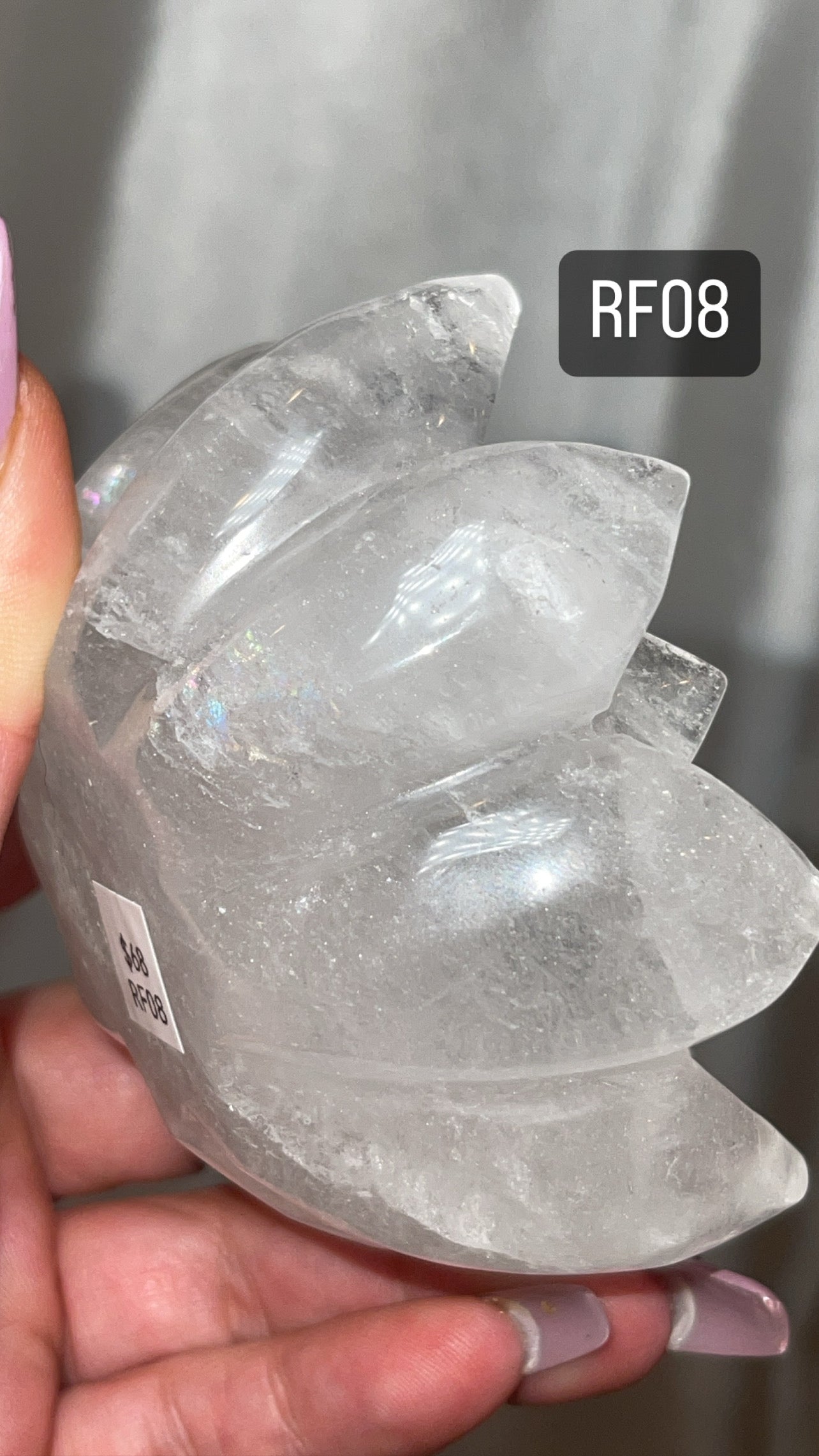 Clear Quartz Lotus Bowl