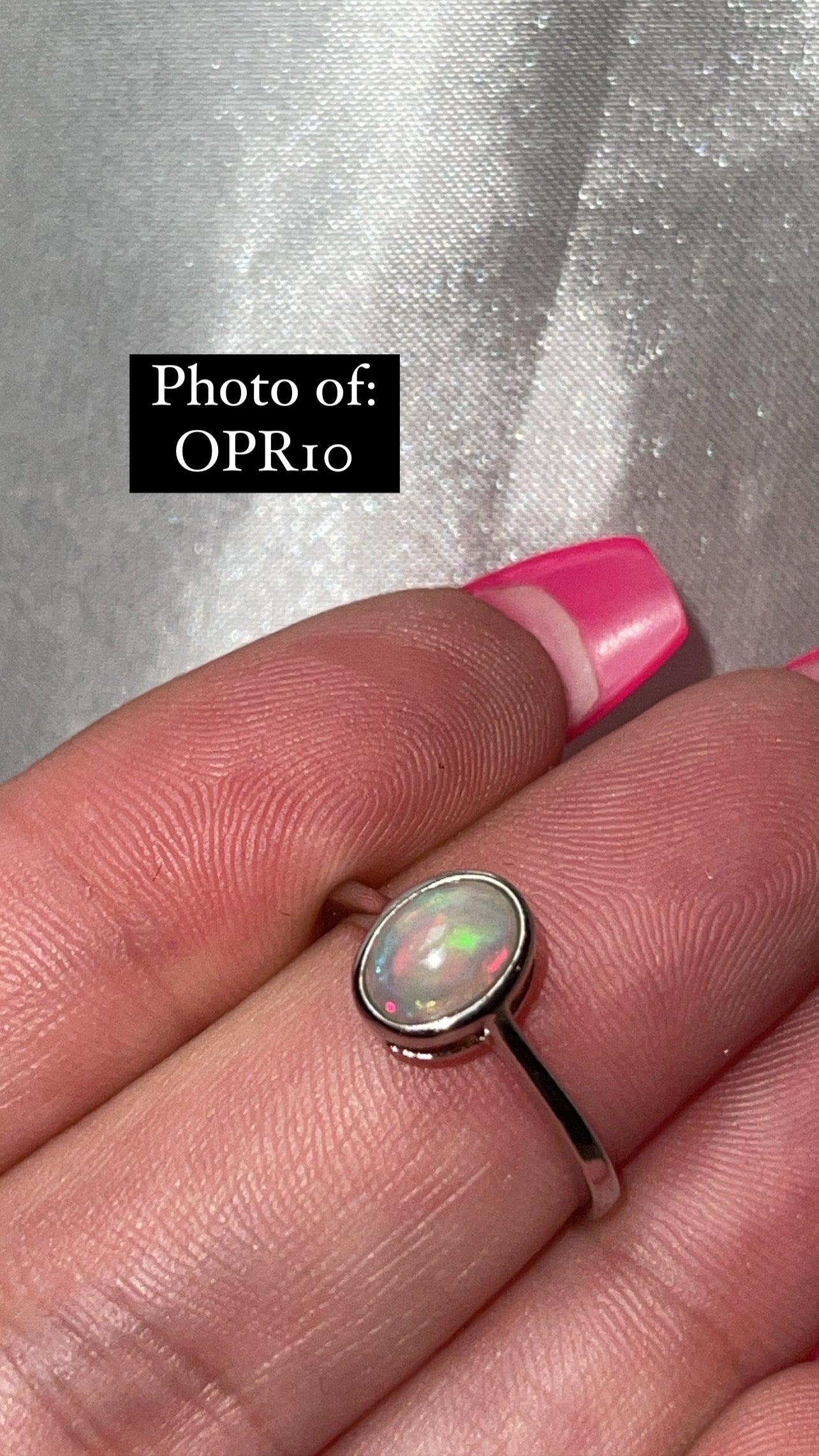 Ethiopian Welo Opal 925 Sterling Silver Adjustable Ring (Choose Your Own)