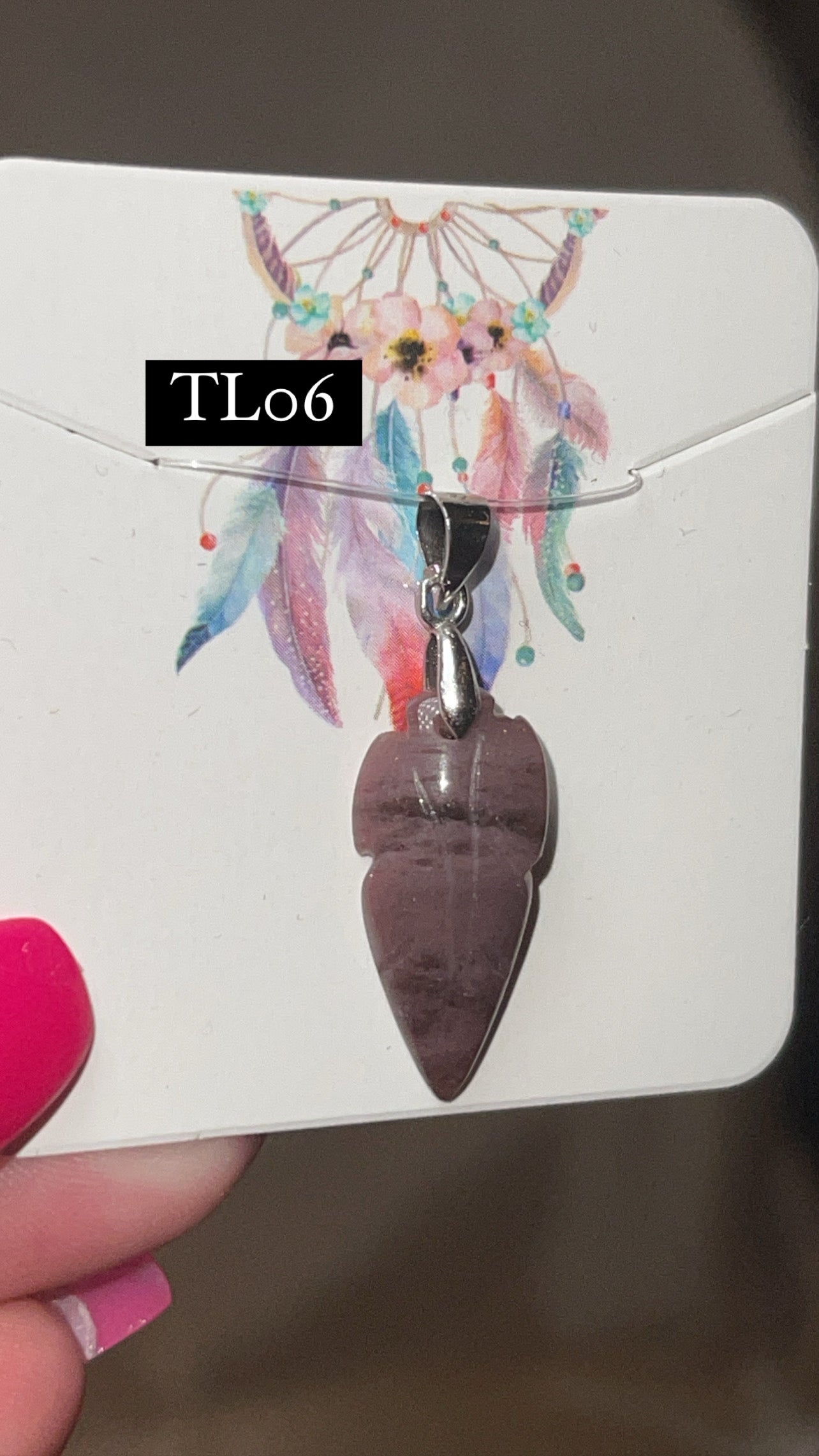 Tourmaline Leaf Pendant (Choose Your Own)