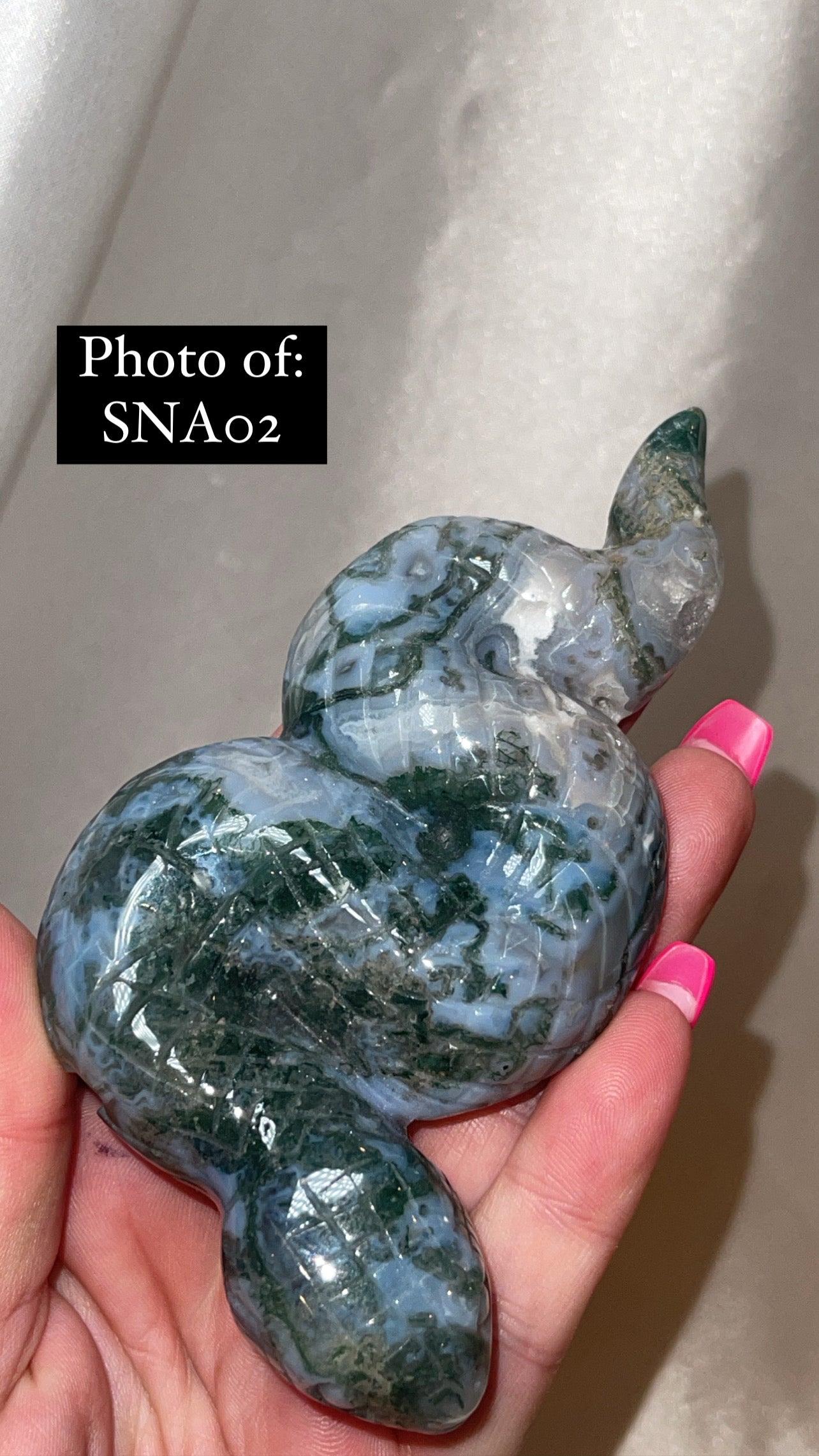 Moss Agate Large Snake