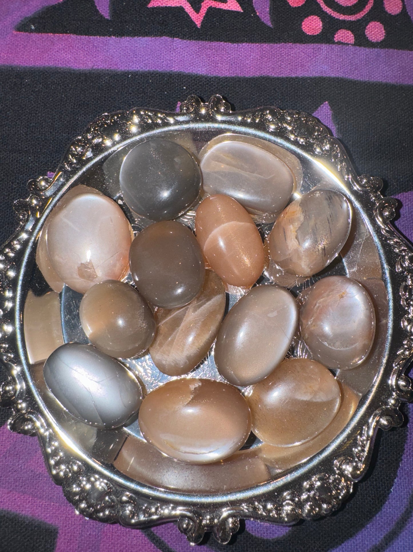 Black Sunstone Moonstone Tumble