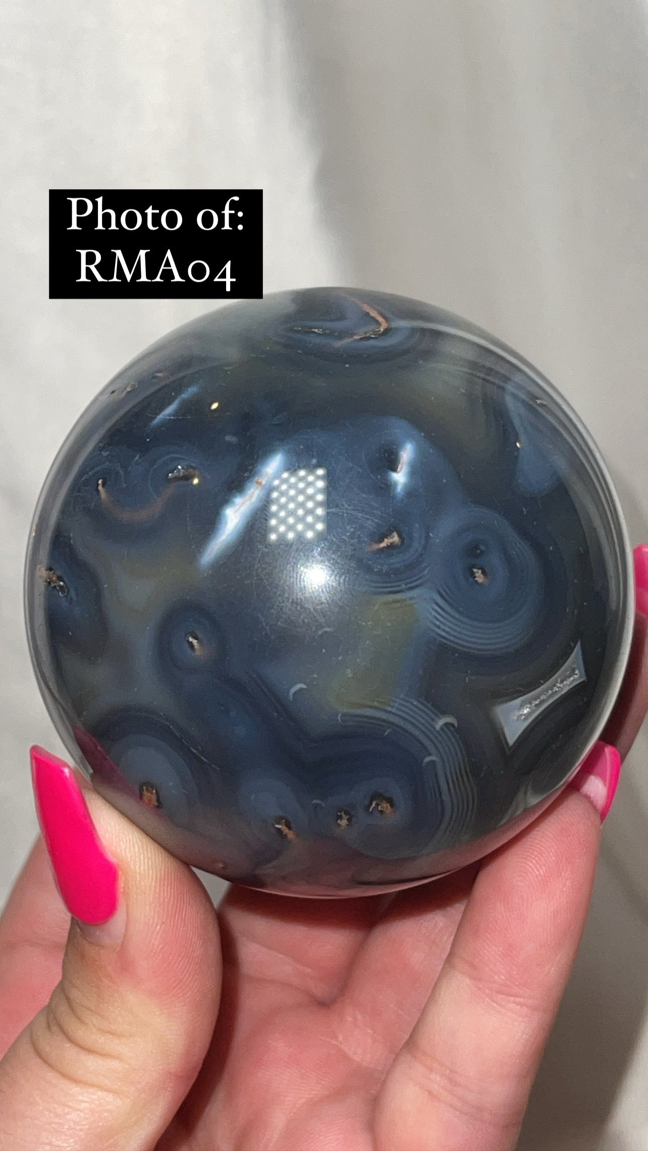 Rare Red Moss Agate Orca Agate Large Sphere