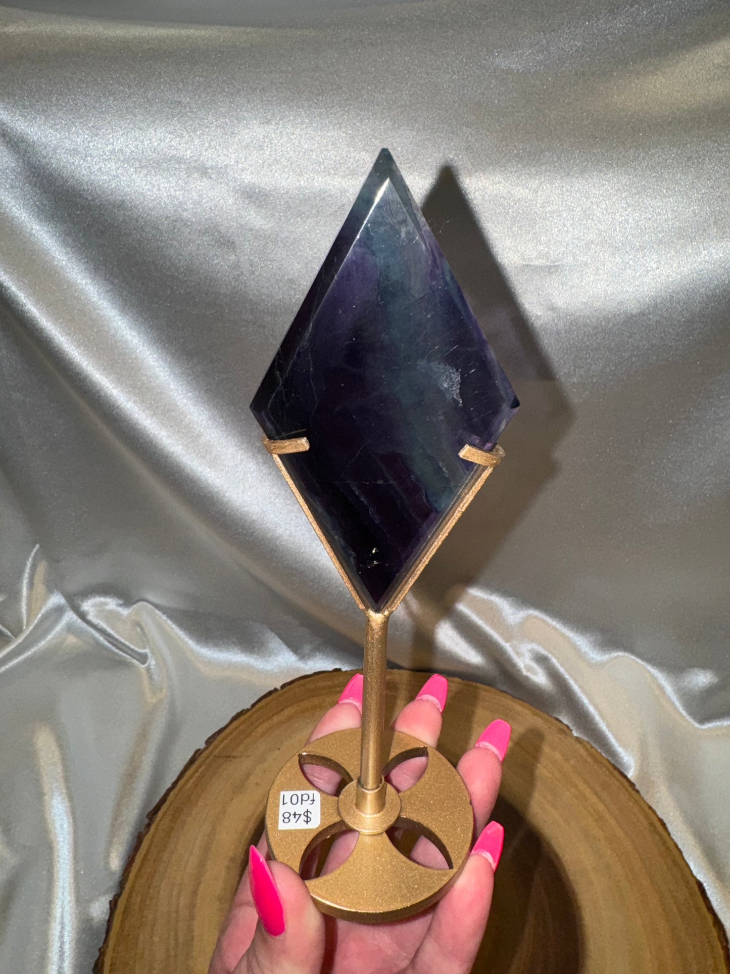 Fluorite Diamond on Stand AAA
