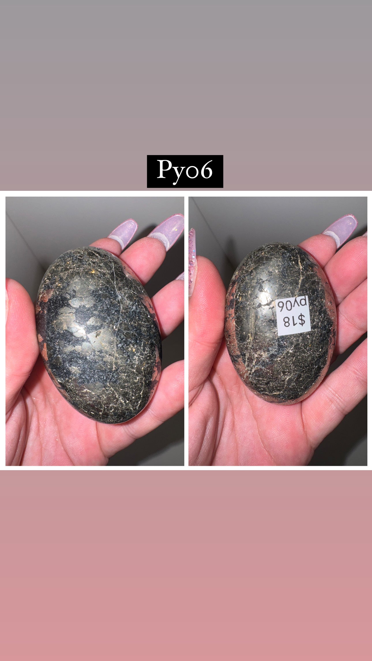 Pyrite Palmstone