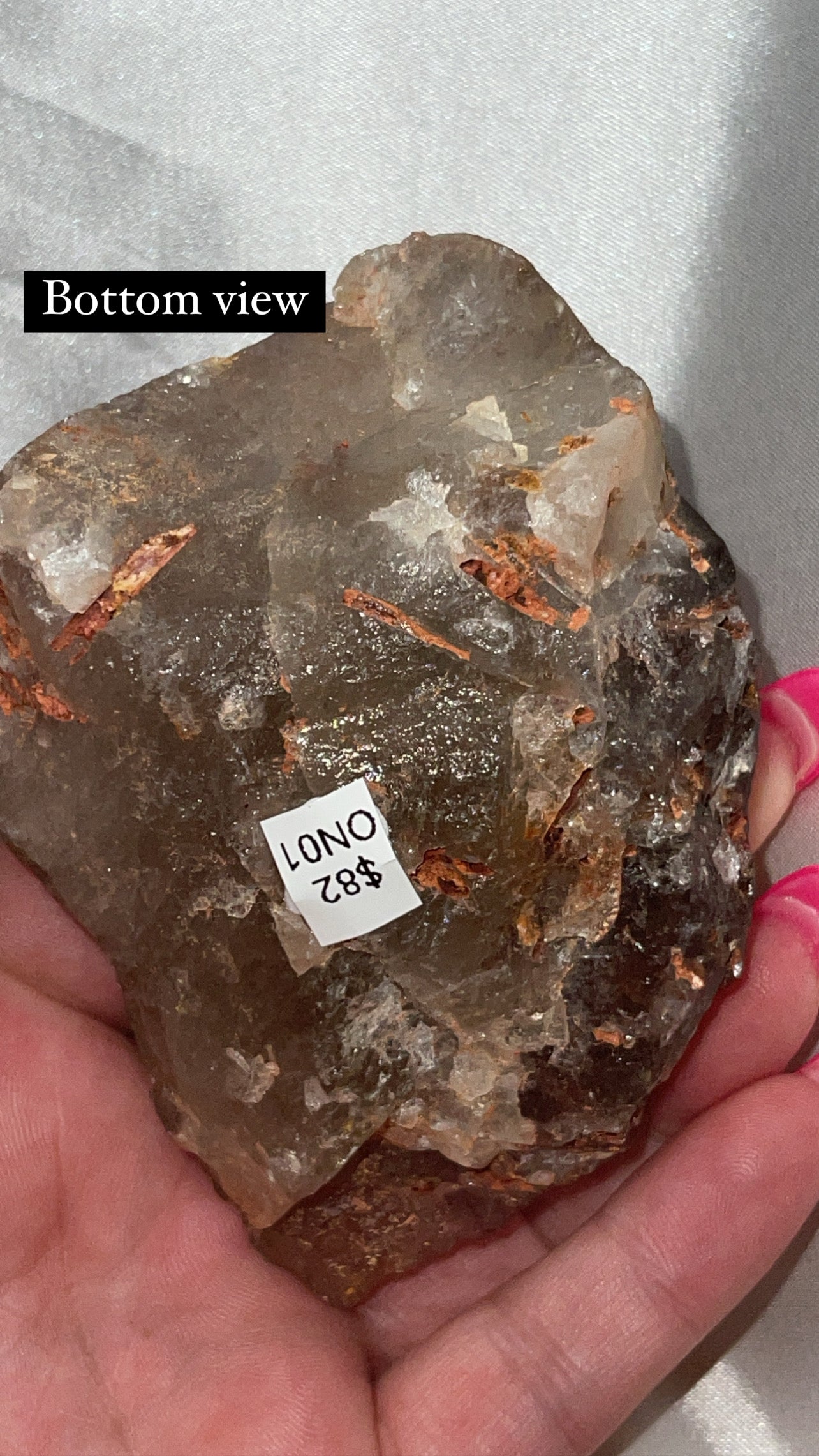 Rare Red Epidote Smoky Quartz AAA Large Raw Point