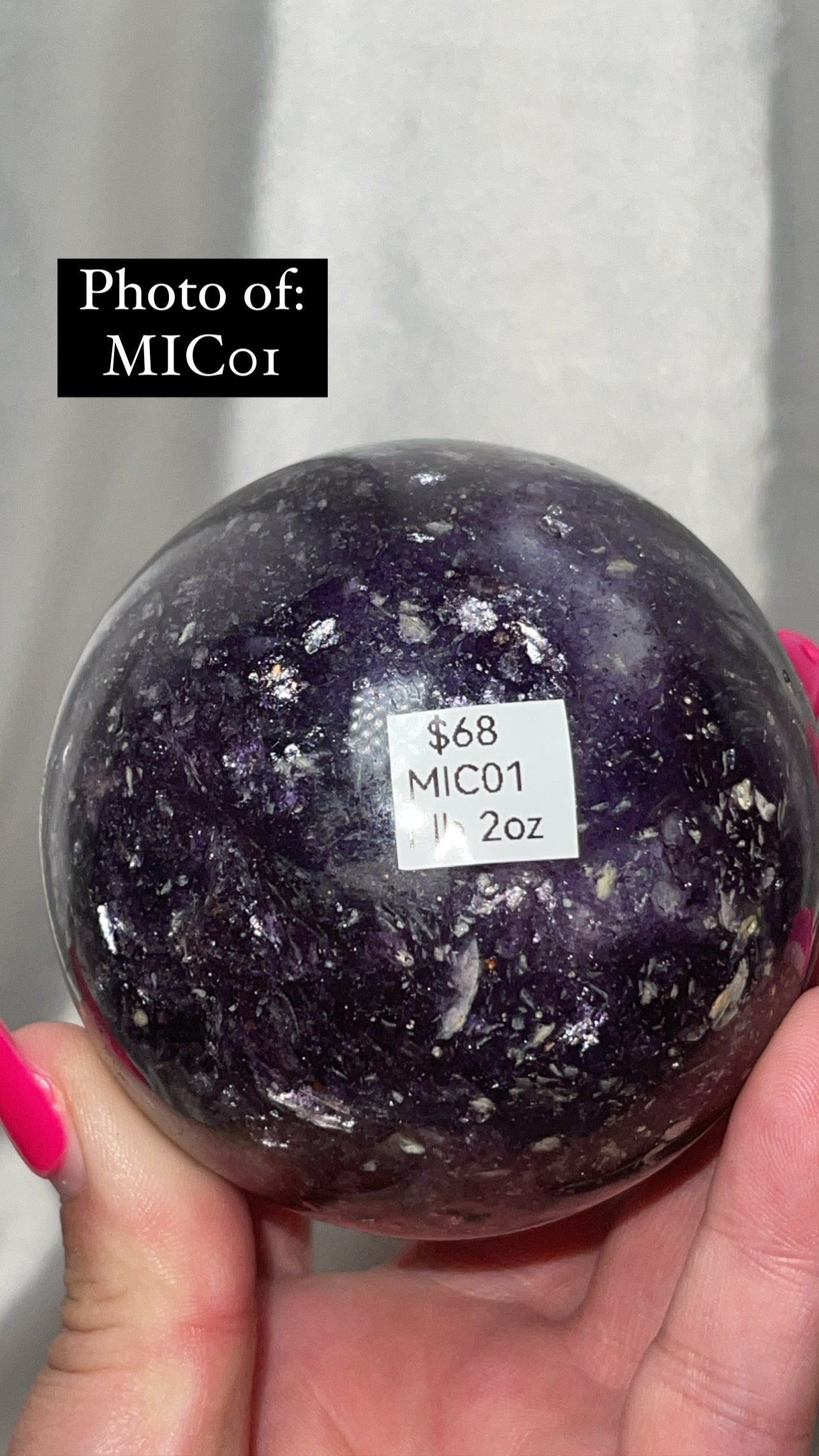Mica Lepidolite XL Sphere