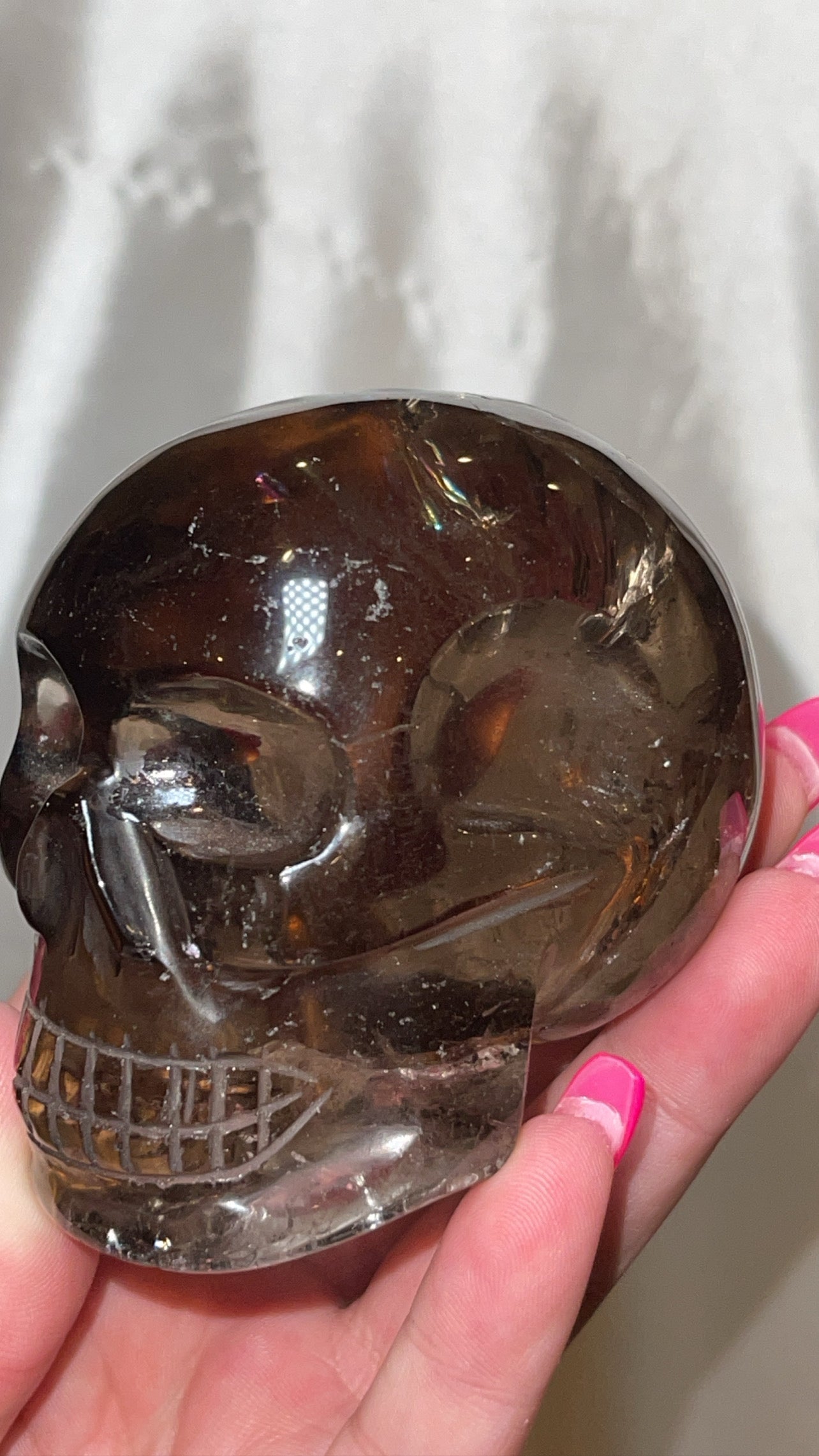 Smoky Quartz AAA Master Carved Large Skull