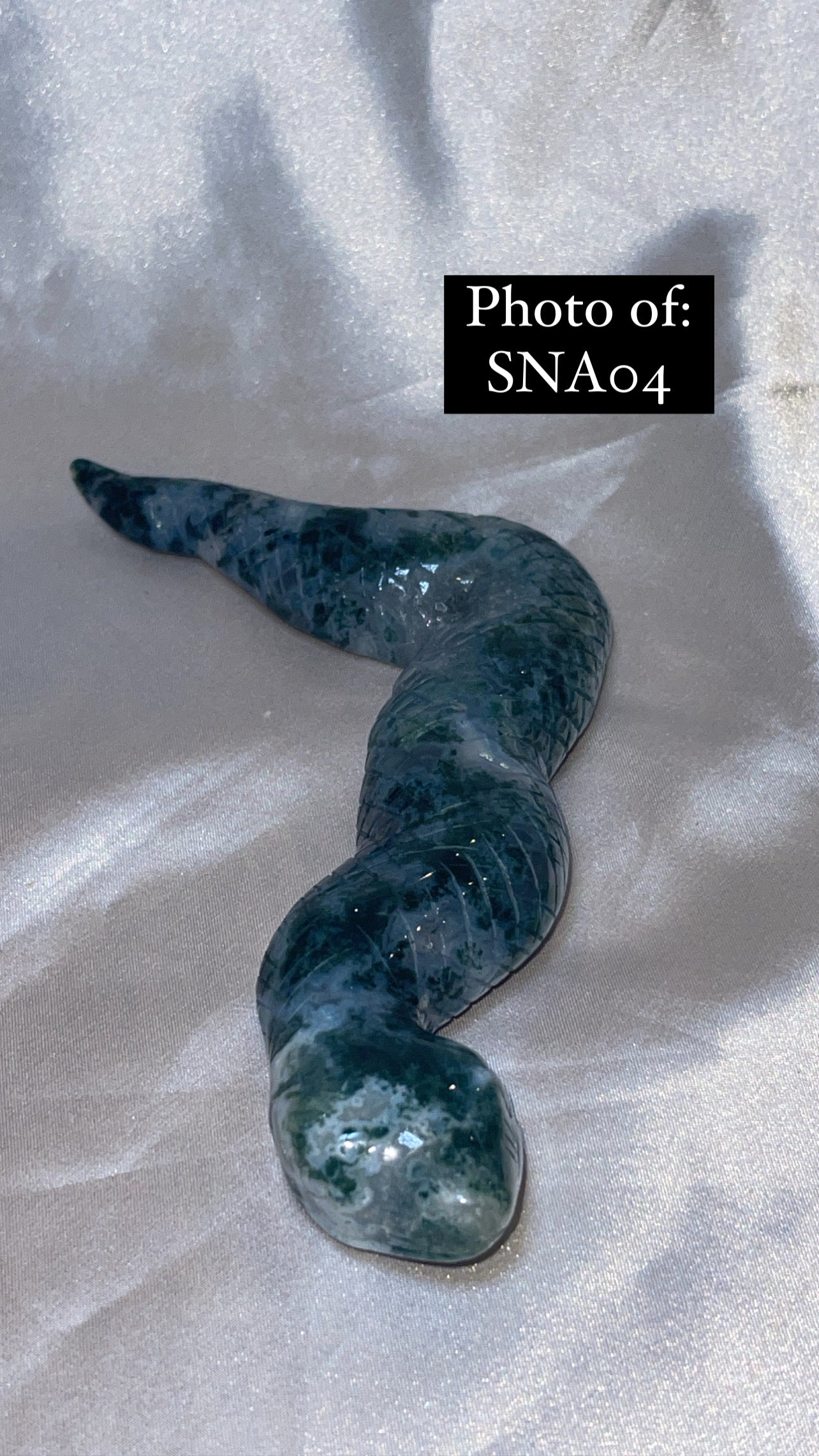 Moss Agate Large Snake