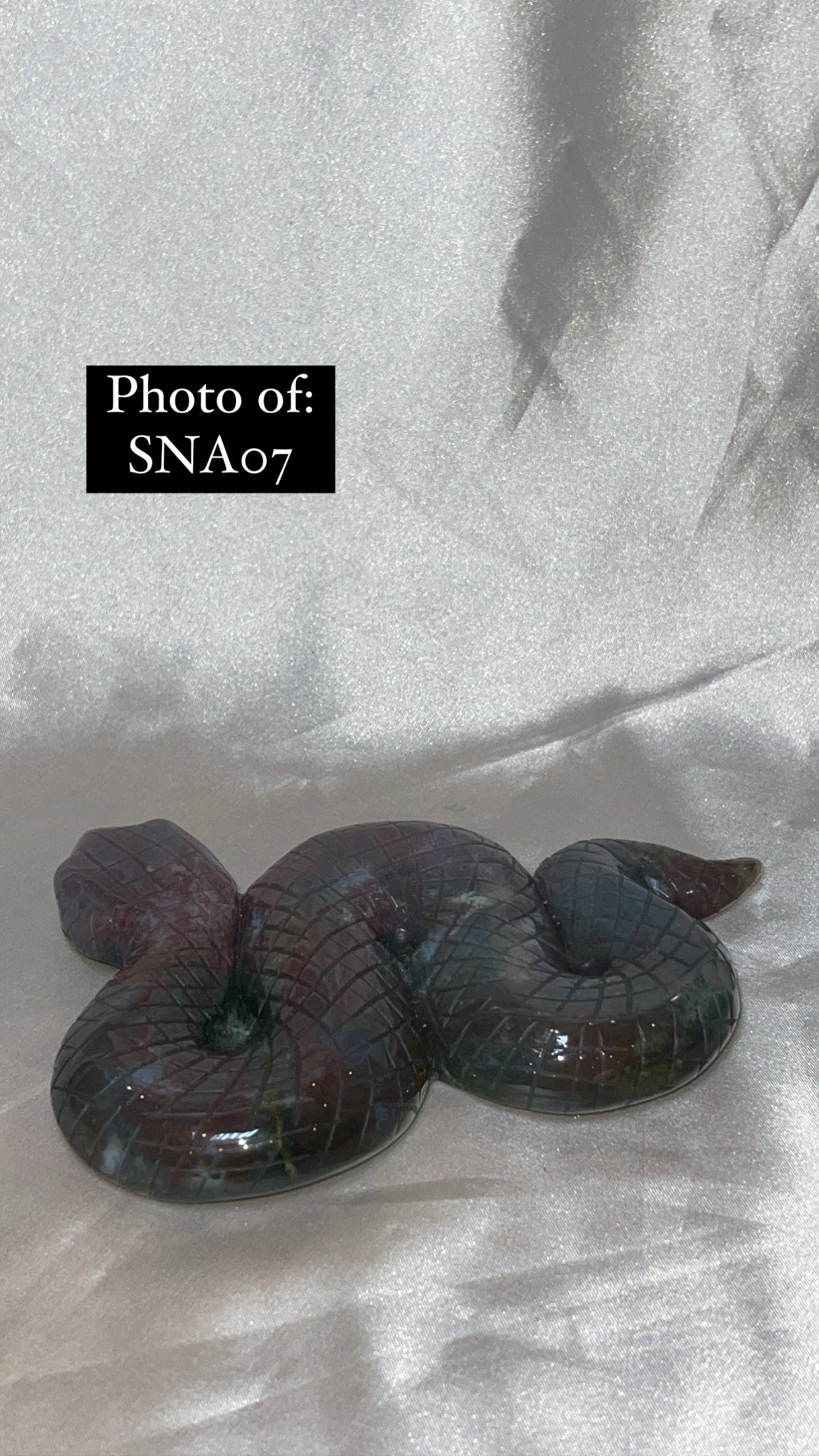 Moss Agate Large Snake