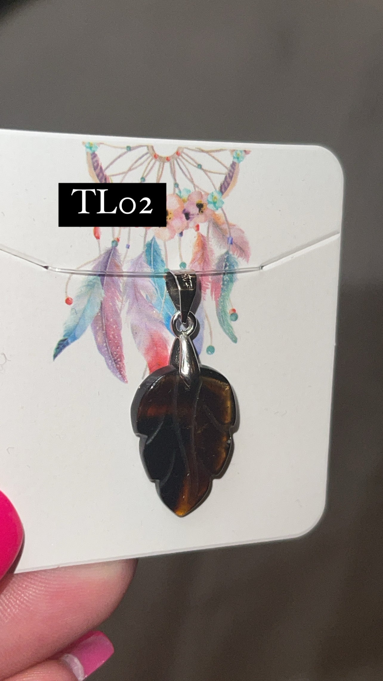 Tourmaline Leaf Pendant (Choose Your Own)