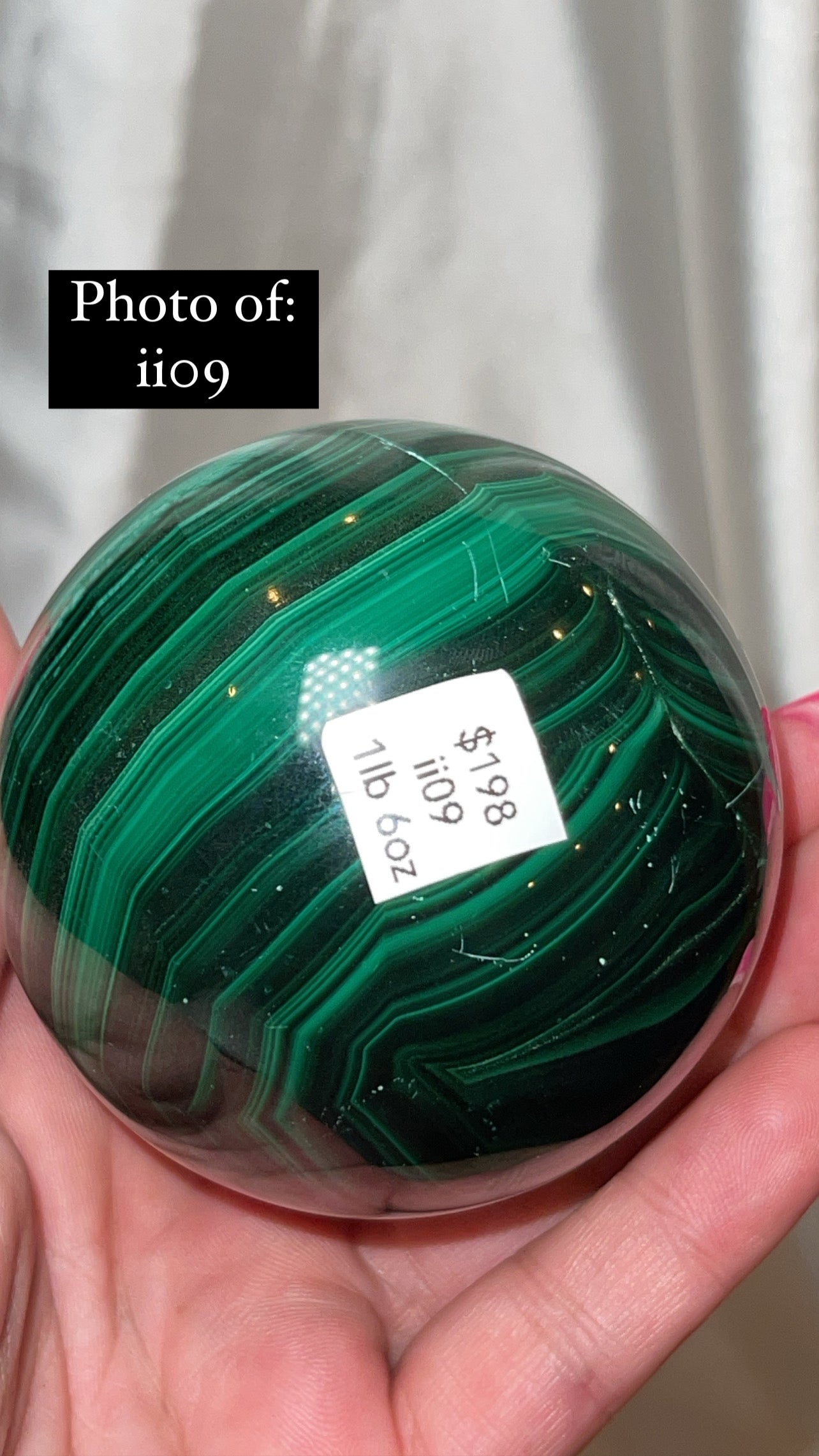 Malachite AA Large/XL Sphere
