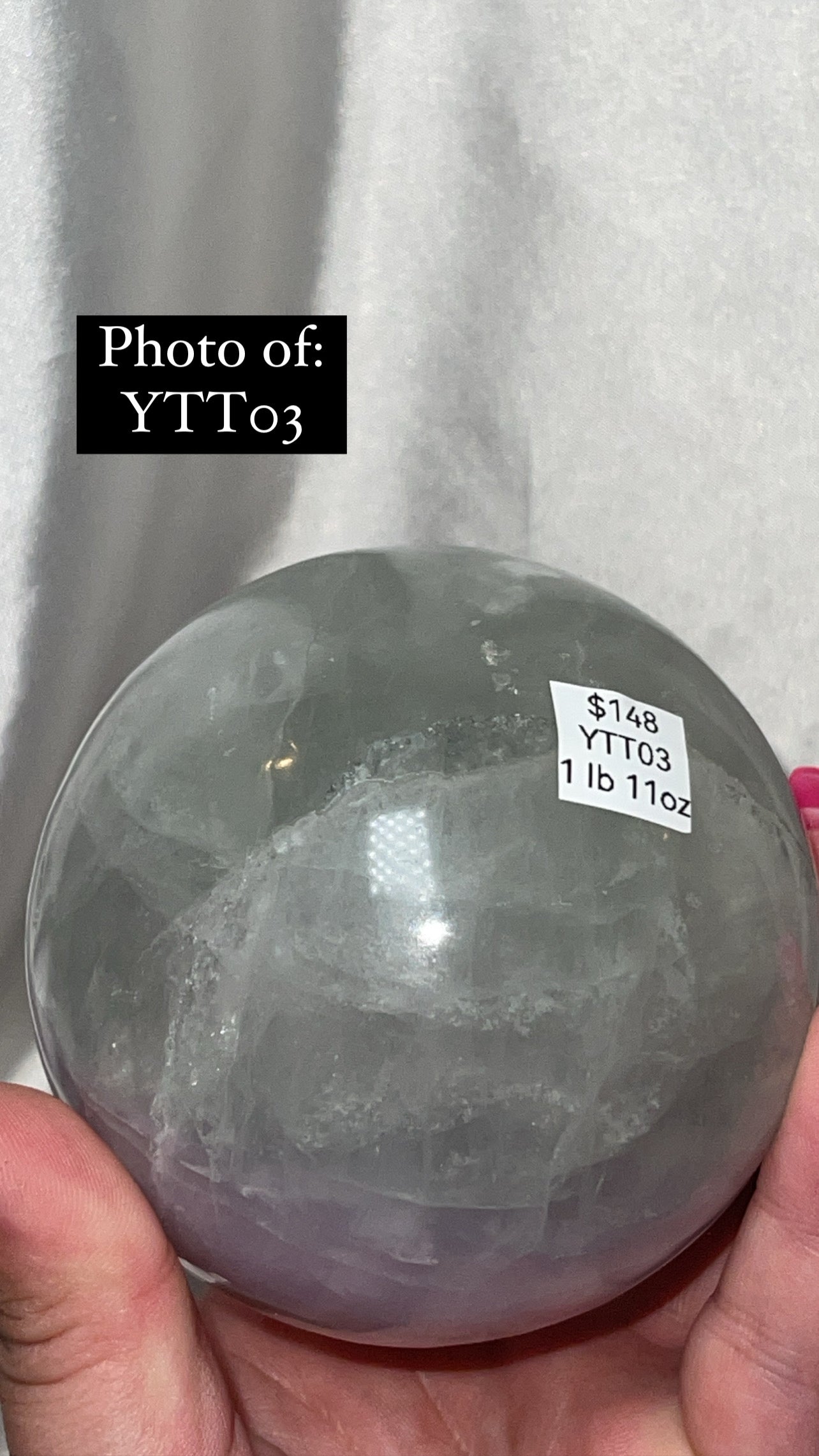 Yttrium Fluorite XL Sphere