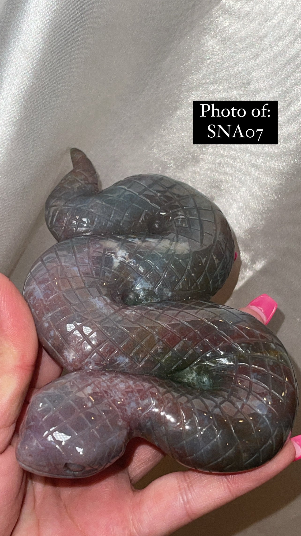 Moss Agate Large Snake