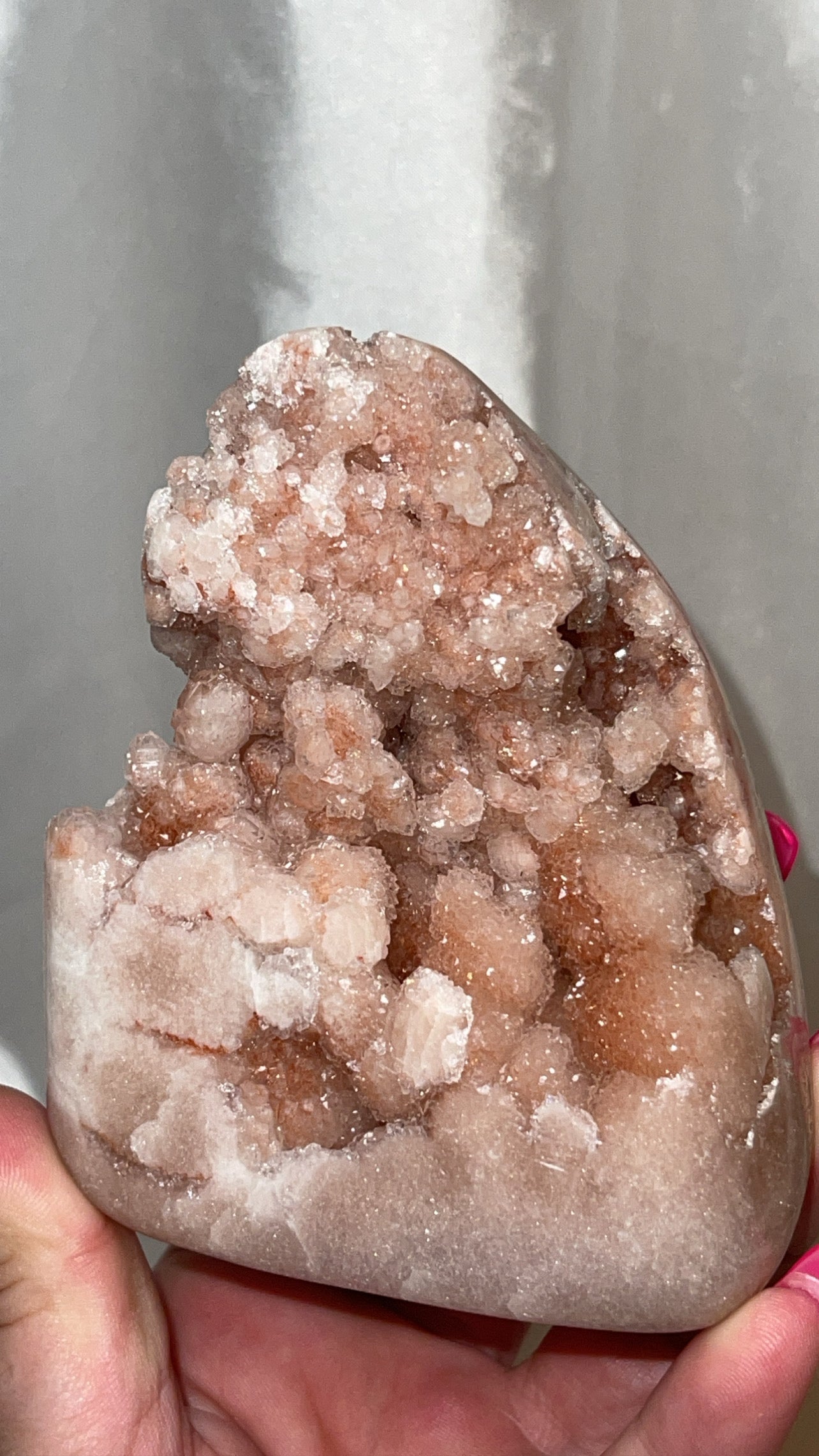 Pink Amethyst Druzy Freeform