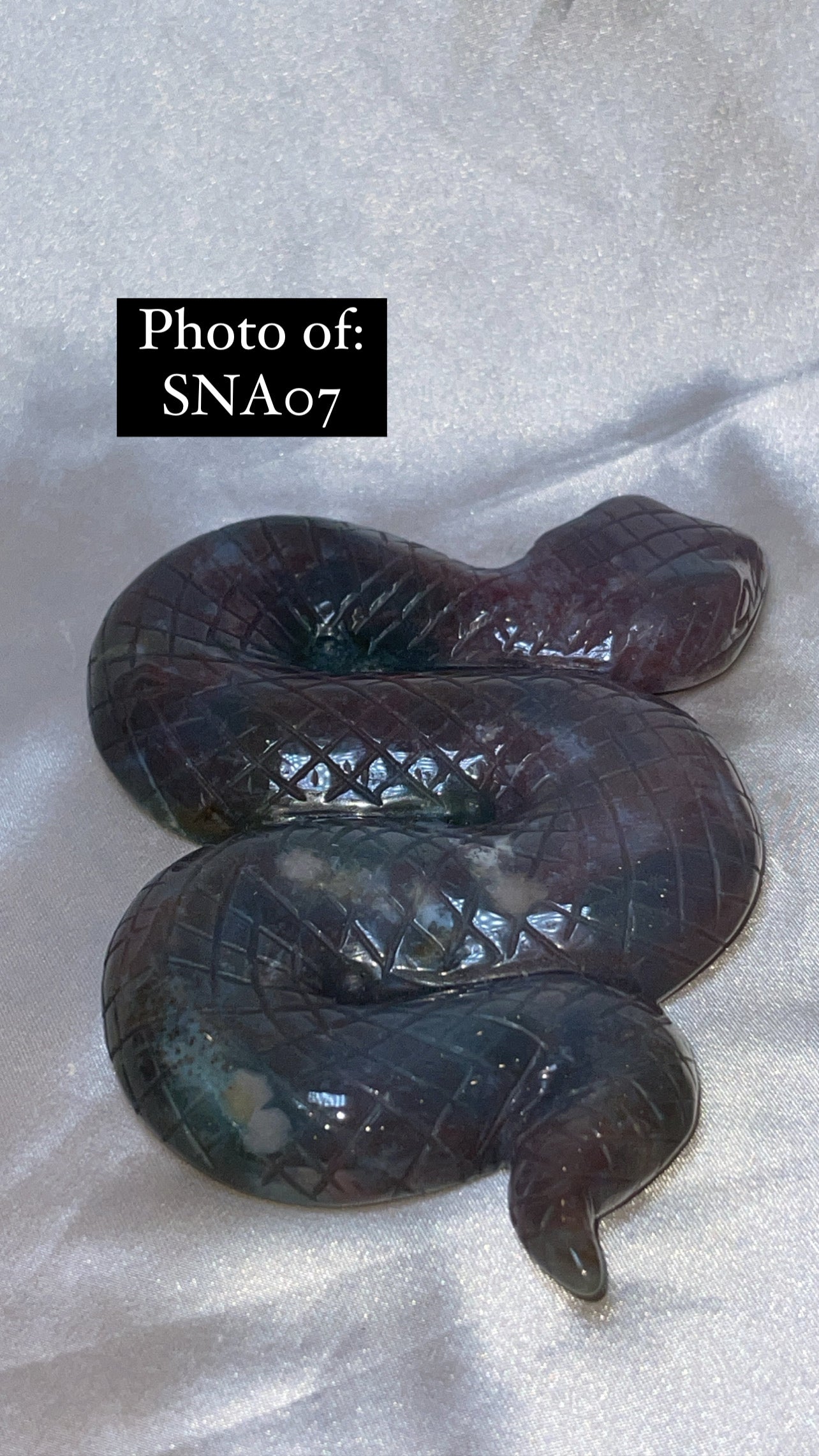 Moss Agate Large Snake