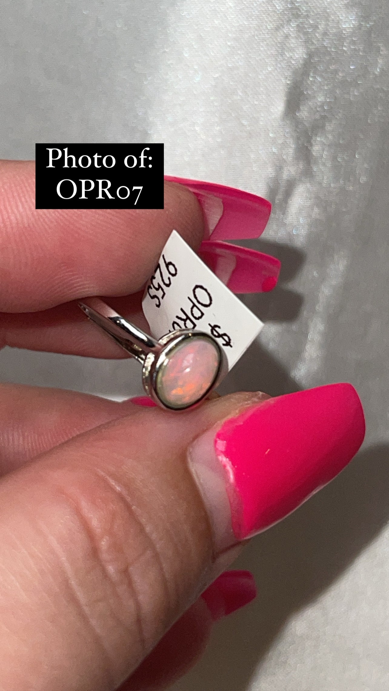 Ethiopian Welo Opal 925 Sterling Silver Adjustable Ring (Choose Your Own)