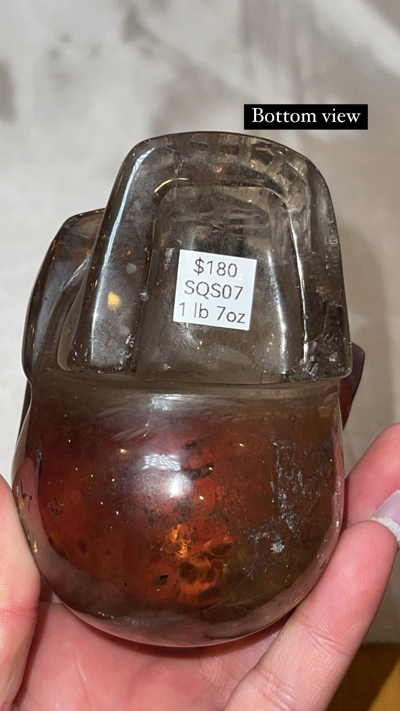 Smoky Quartz AAA Master Carved Large Skull