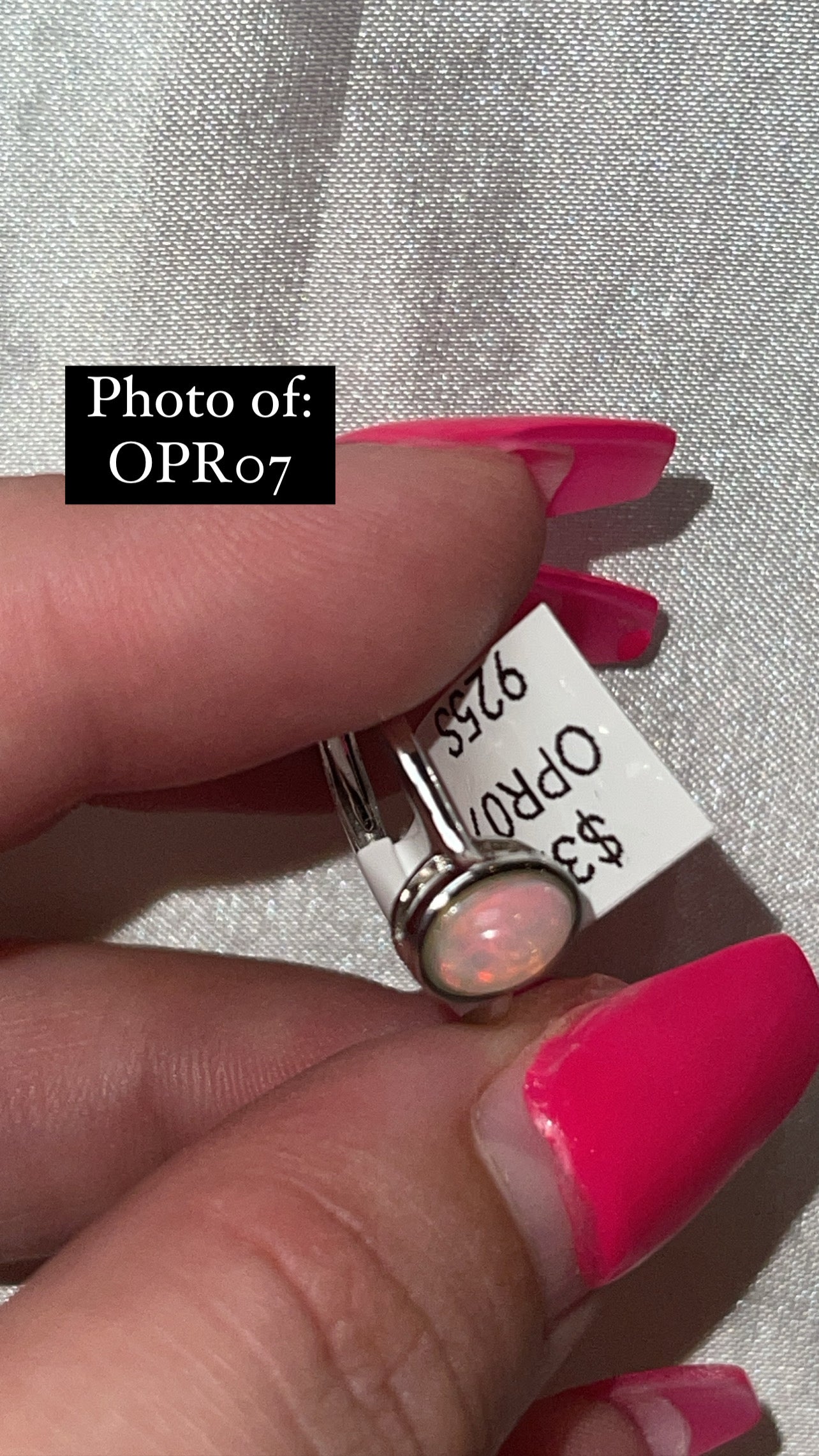 Ethiopian Welo Opal 925 Sterling Silver Adjustable Ring (Choose Your Own)