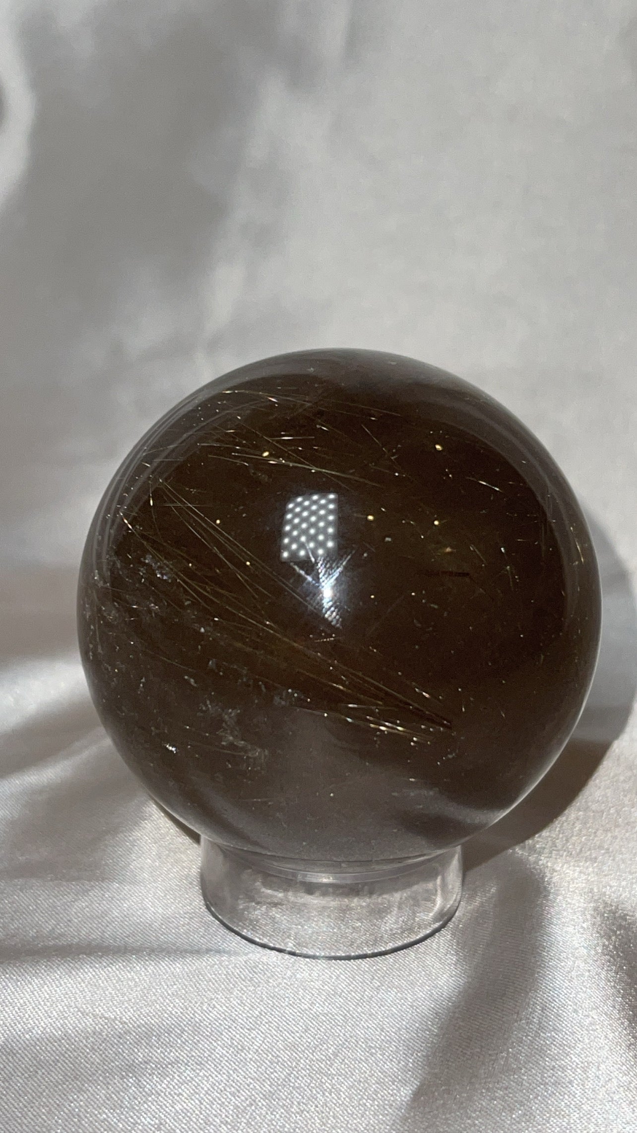 Smoky Gold Rutile Quartz Sphere (60mm)