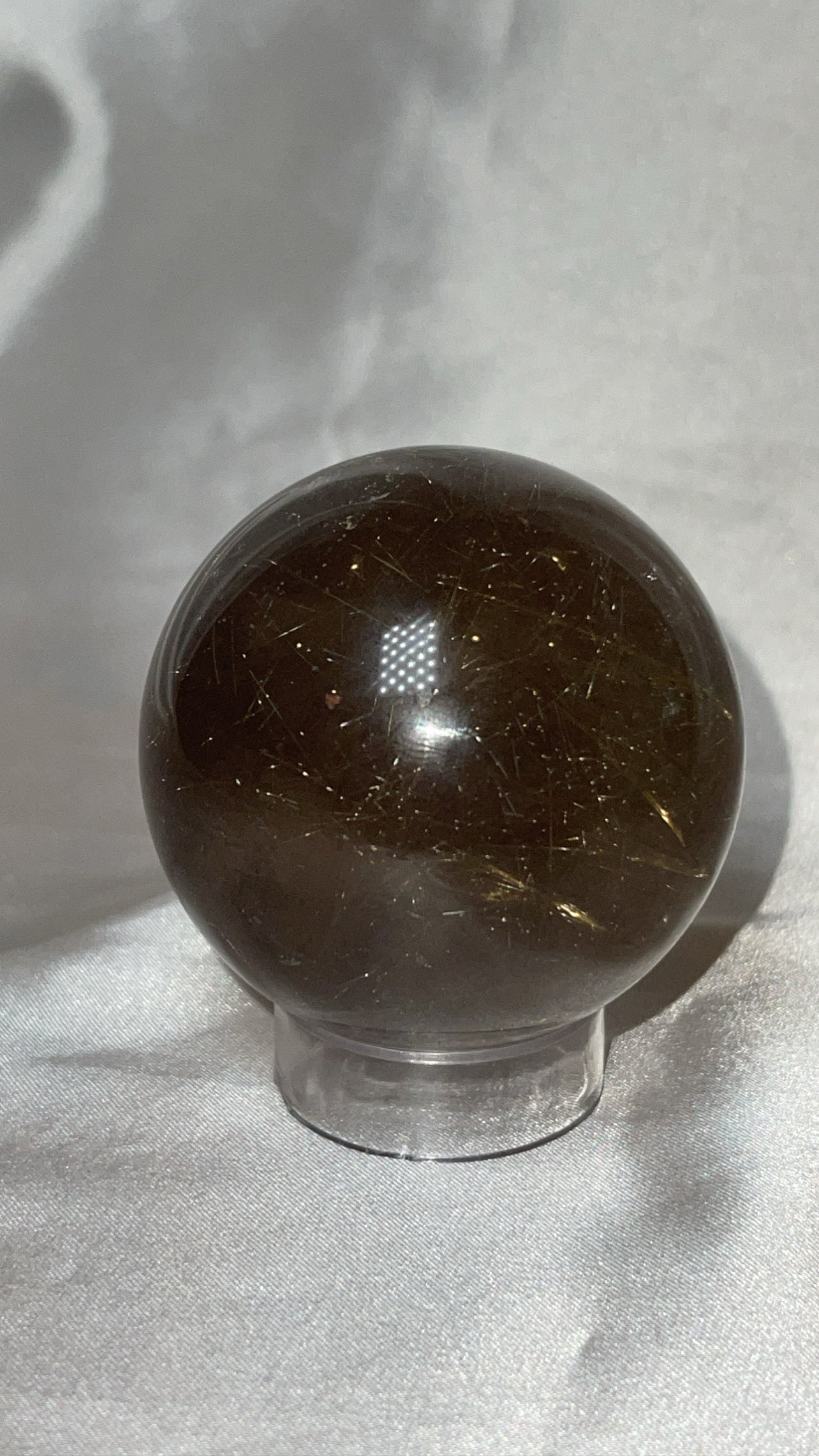 Smoky Gold Rutile Quartz Sphere (55mm)