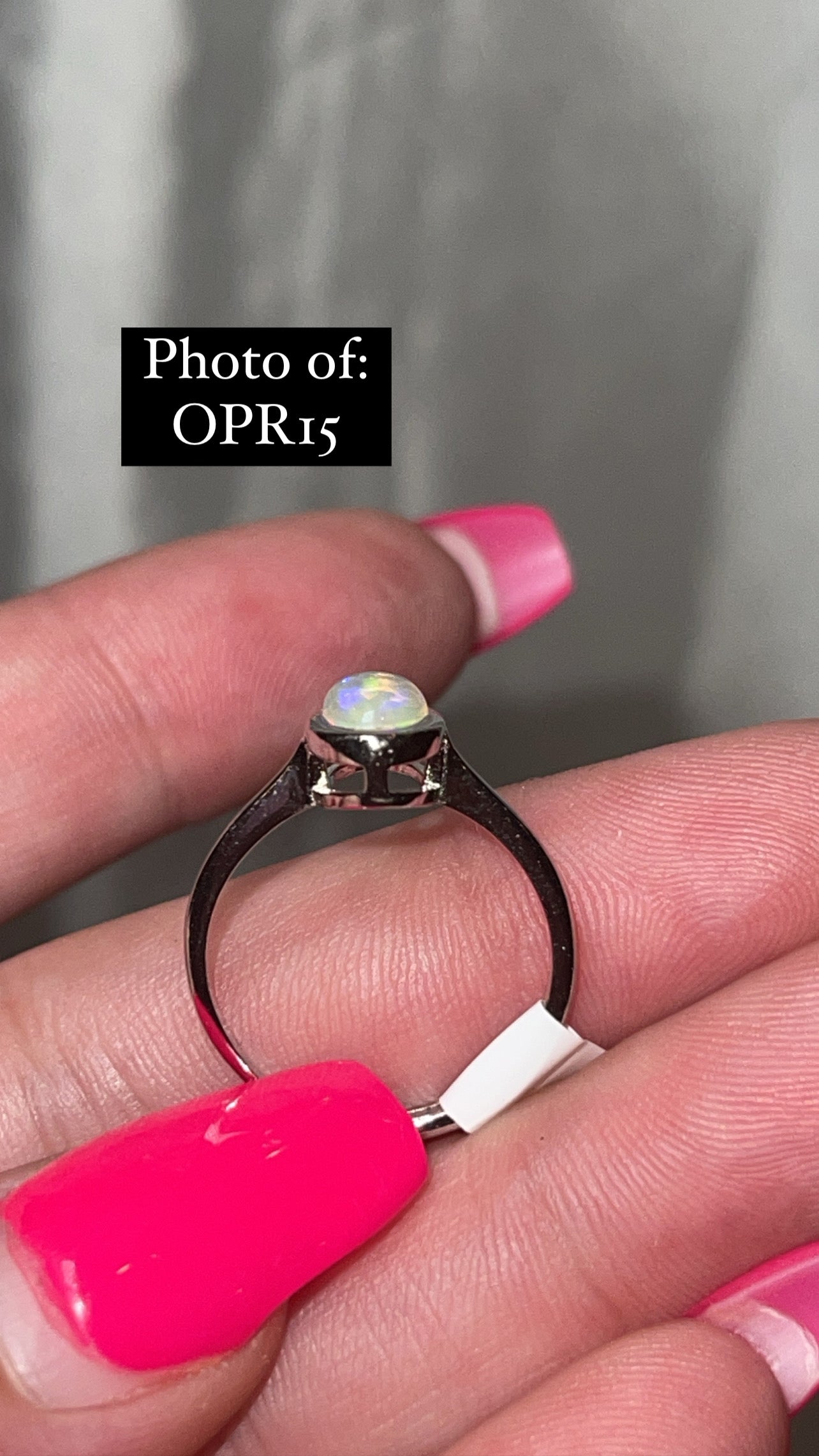 Ethiopian Welo Opal 925 Sterling Silver Adjustable Ring (Choose Your Own)