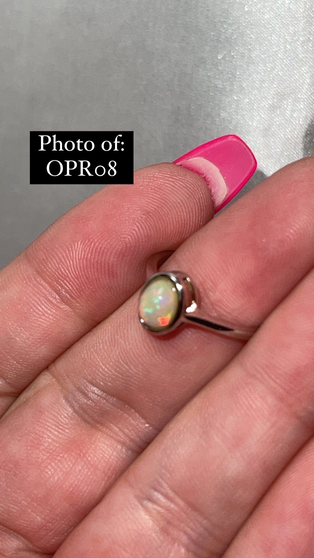 Ethiopian Welo Opal 925 Sterling Silver Adjustable Ring (Choose Your Own)