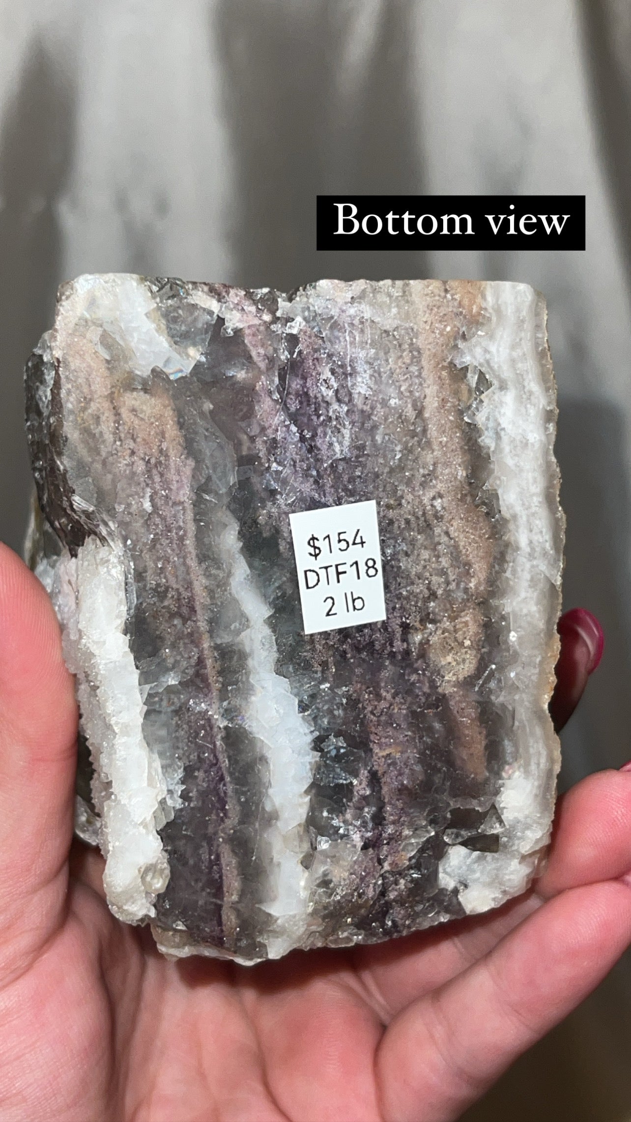 Druzy Sphalerite with Pink & Purple Fluorite XL Tower