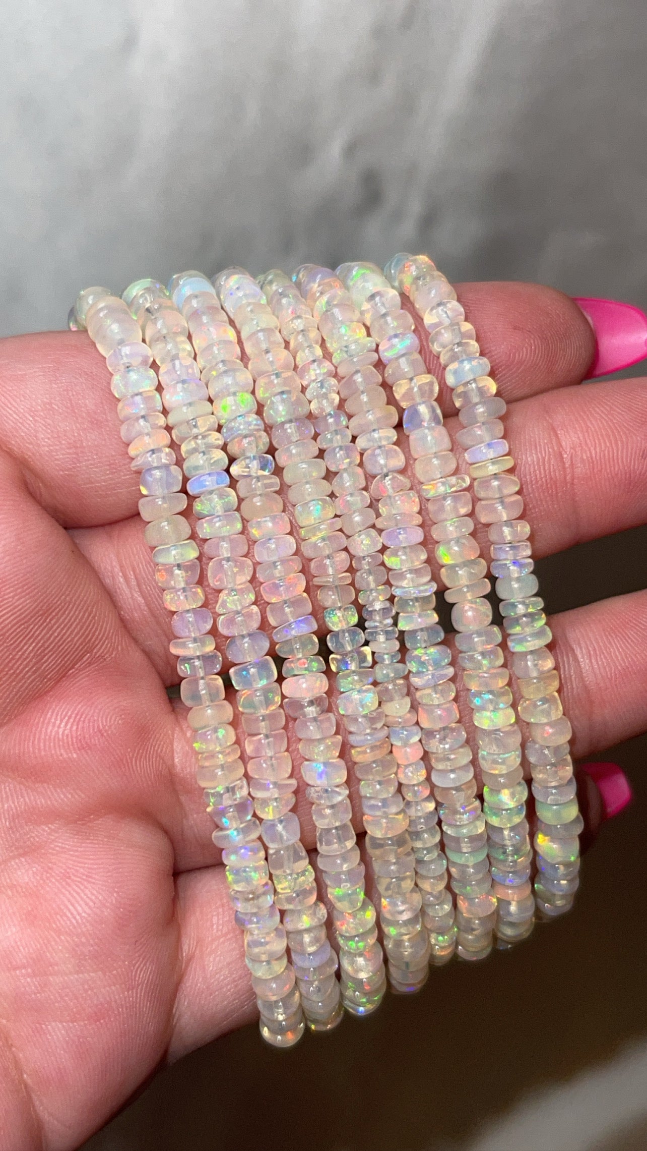 Ethiopian Welo Opal 925 Sterling Silver Adjustable Bracelet