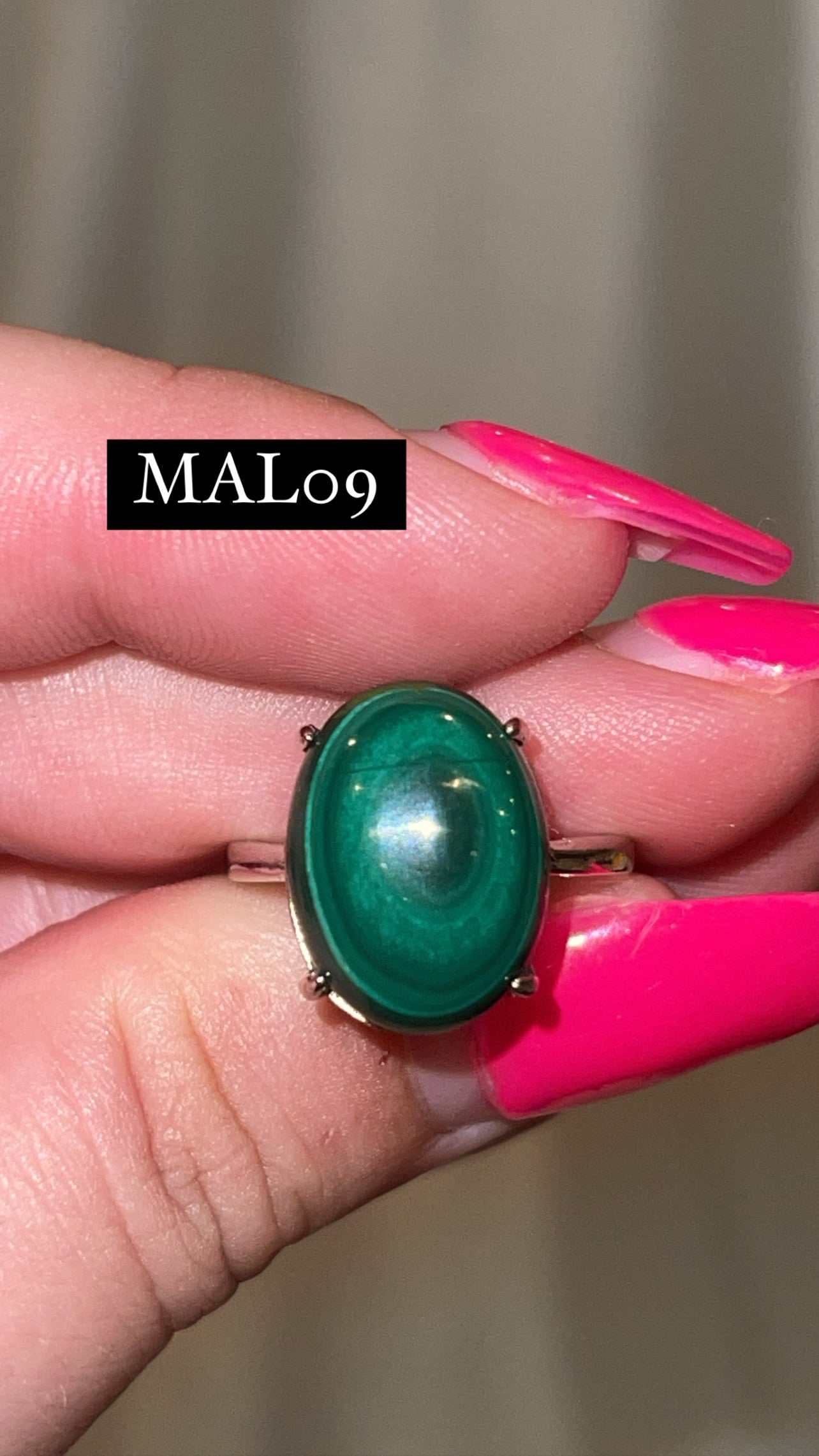 Malachite AAA Adjustable Ring (Choose Your Own)