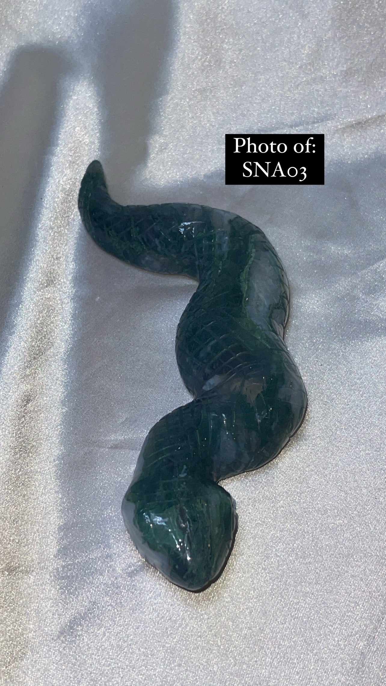 Moss Agate Large Snake
