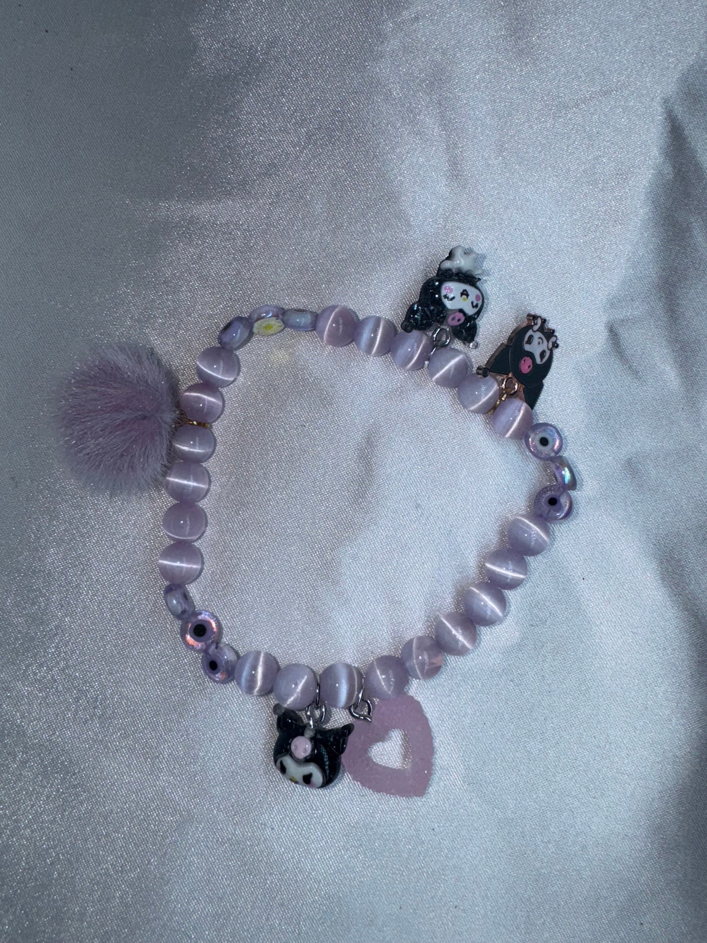 Kuromi Purple Selenite 6mm Bracelet