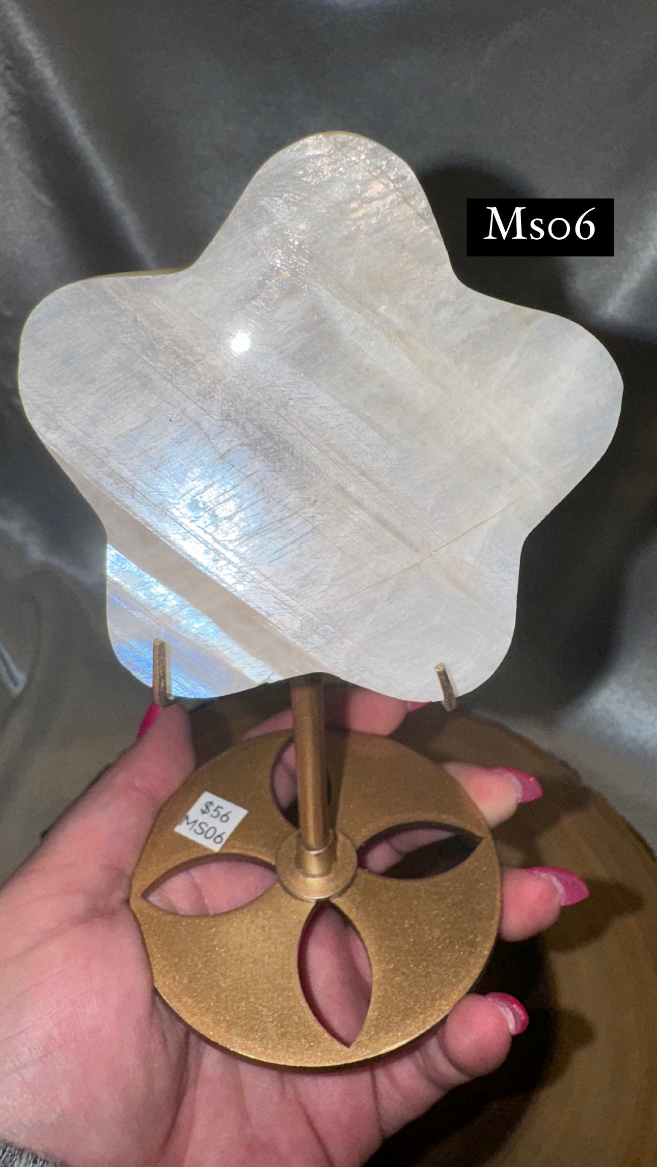 Moonstone Star on Stand AAA