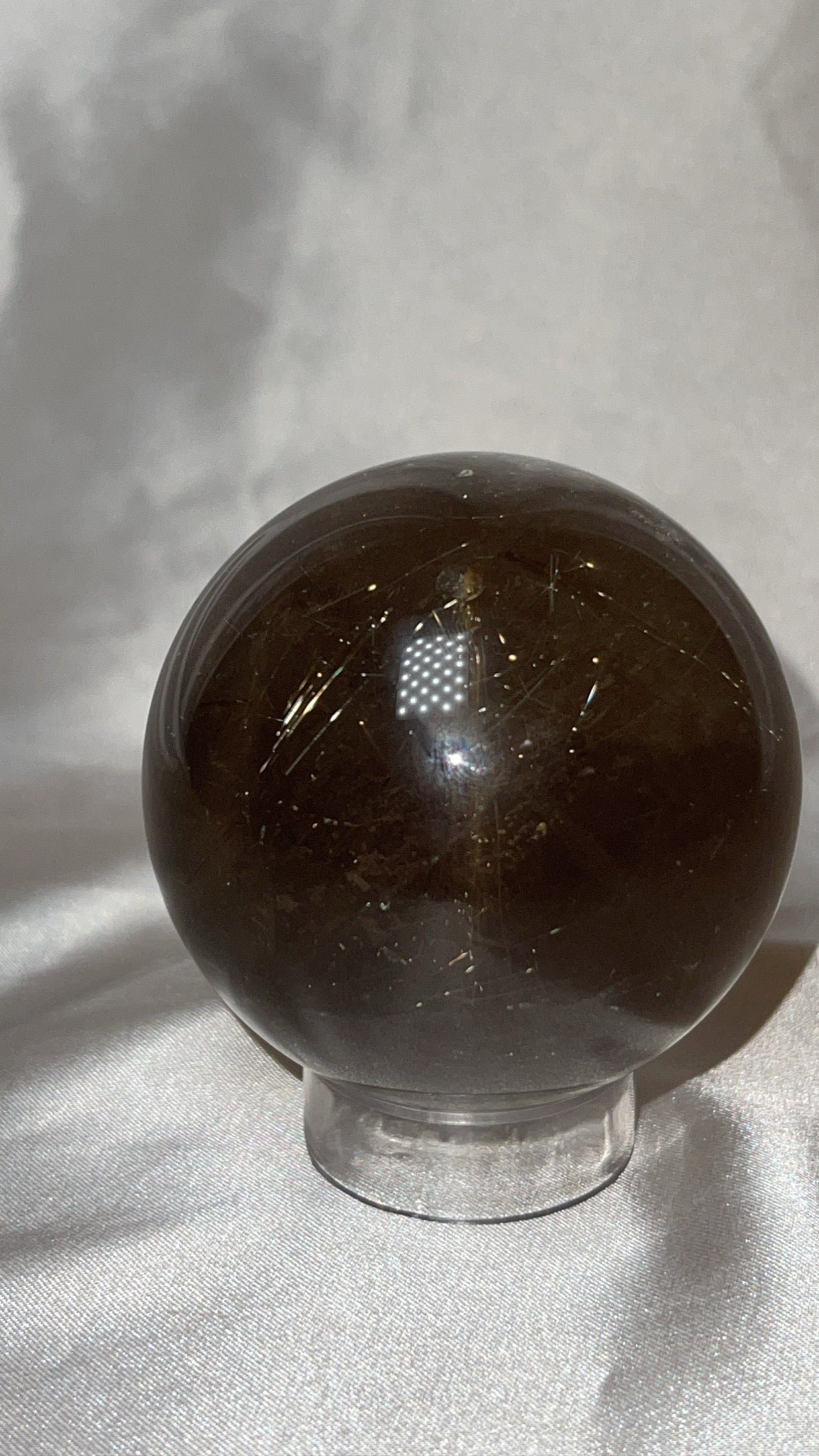 Smoky Gold Rutile Quartz Sphere (60mm)