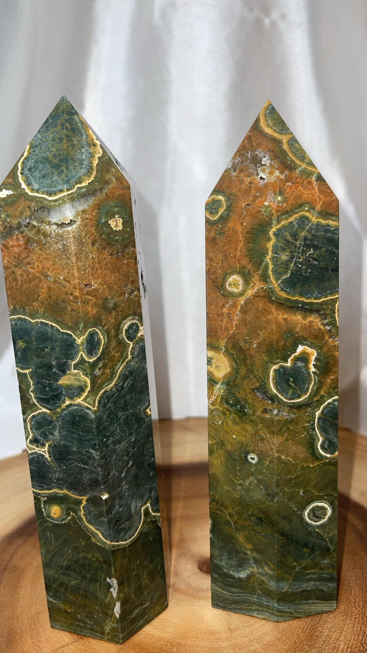 Green Ocean Jasper Large Tower