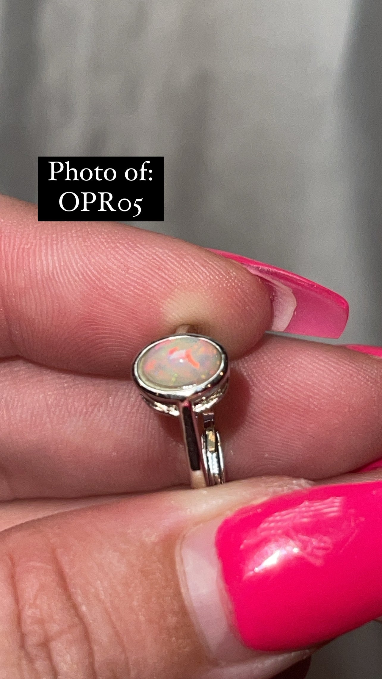 Ethiopian Welo Opal 925 Sterling Silver Adjustable Ring (Choose Your Own)