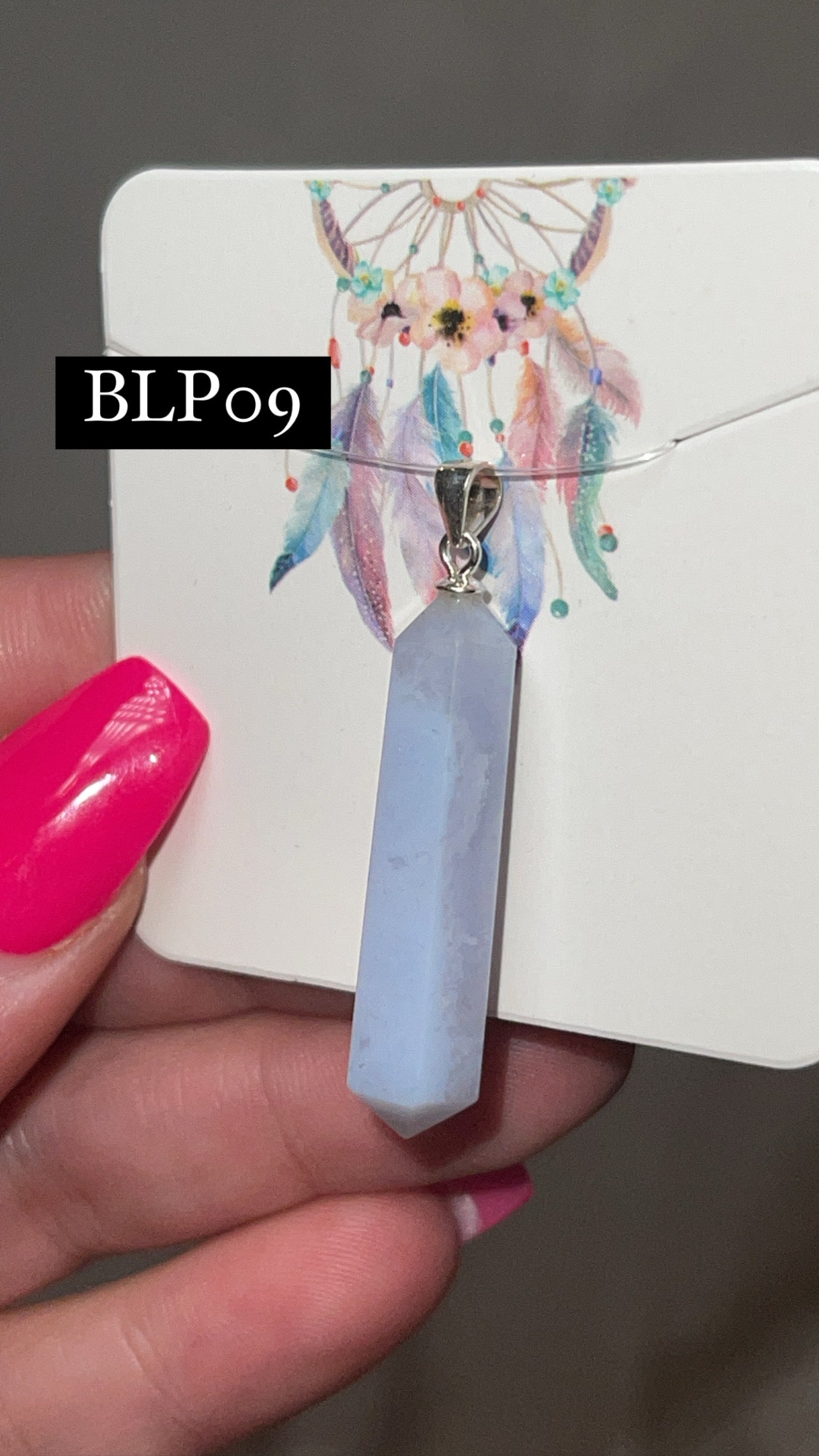 Blue Lace Agate 925 Sterling Silver Pendant (Choose Your Own)