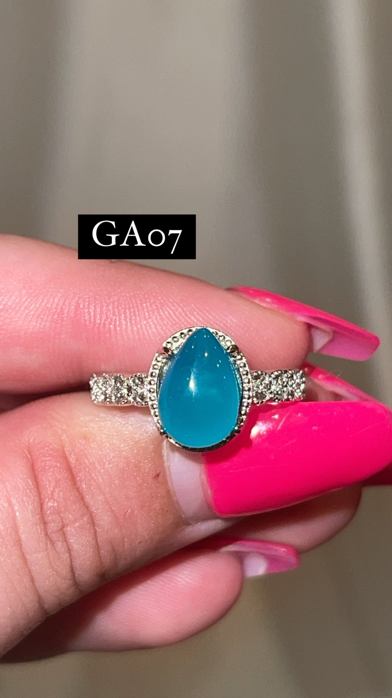 Gel Amazonite Adjustable Ring (Choose Your Own)