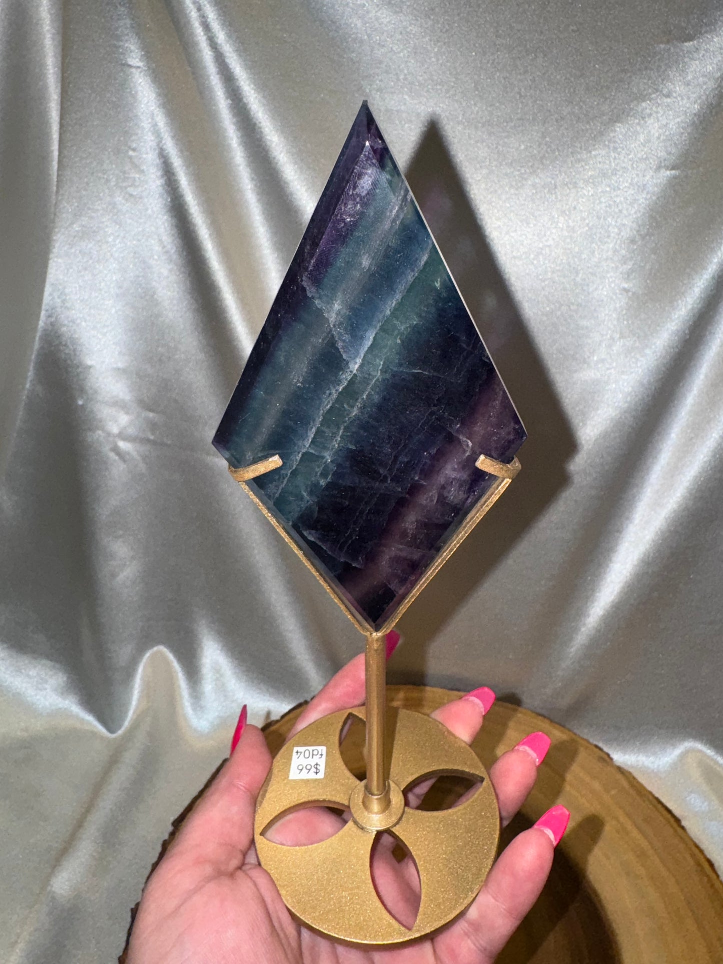 Fluorite Diamond on Stand AAA