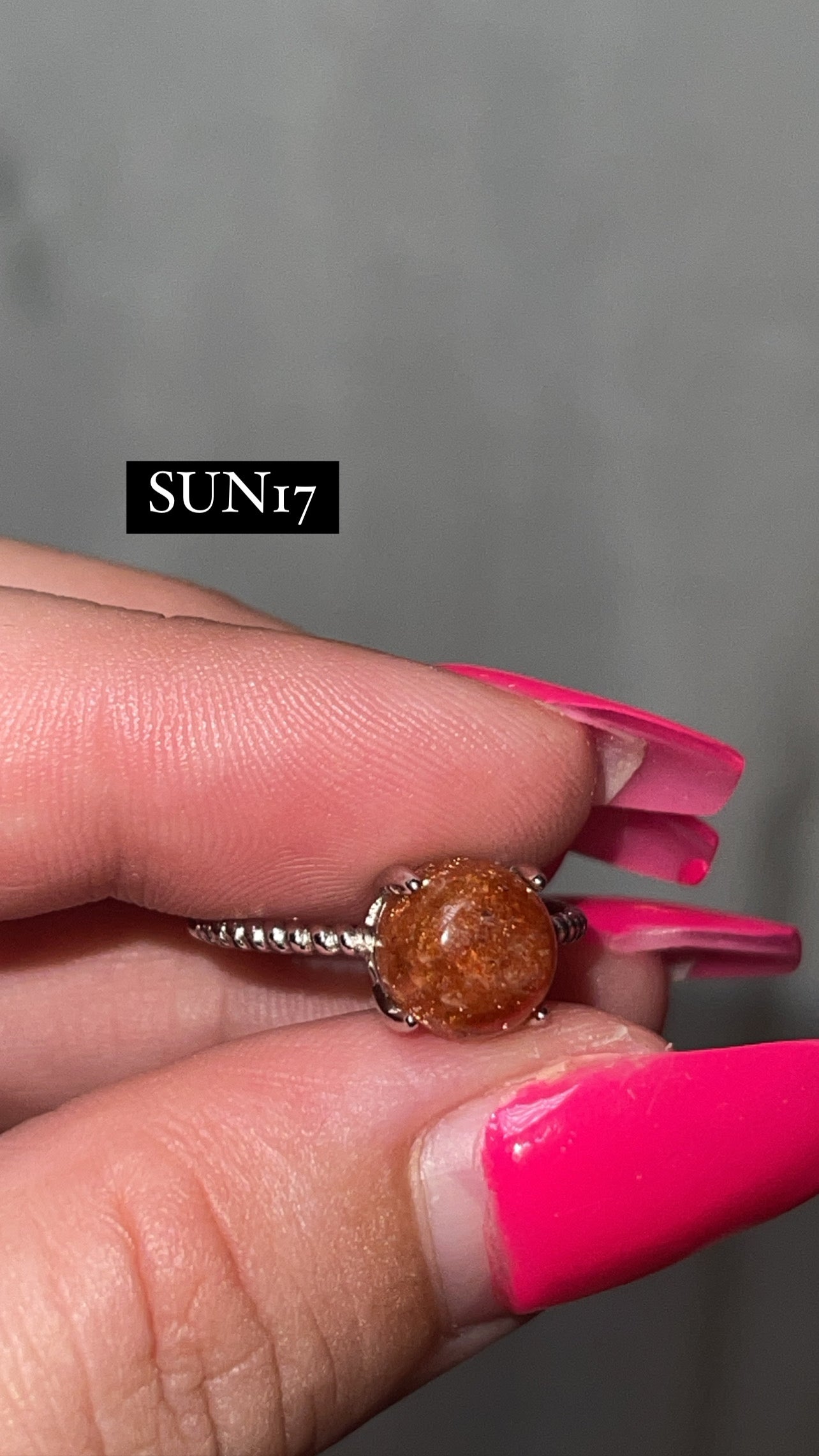 Sunstone AAA 925 Sterling Silver Adjustable Ring (Choose Your Own!)
