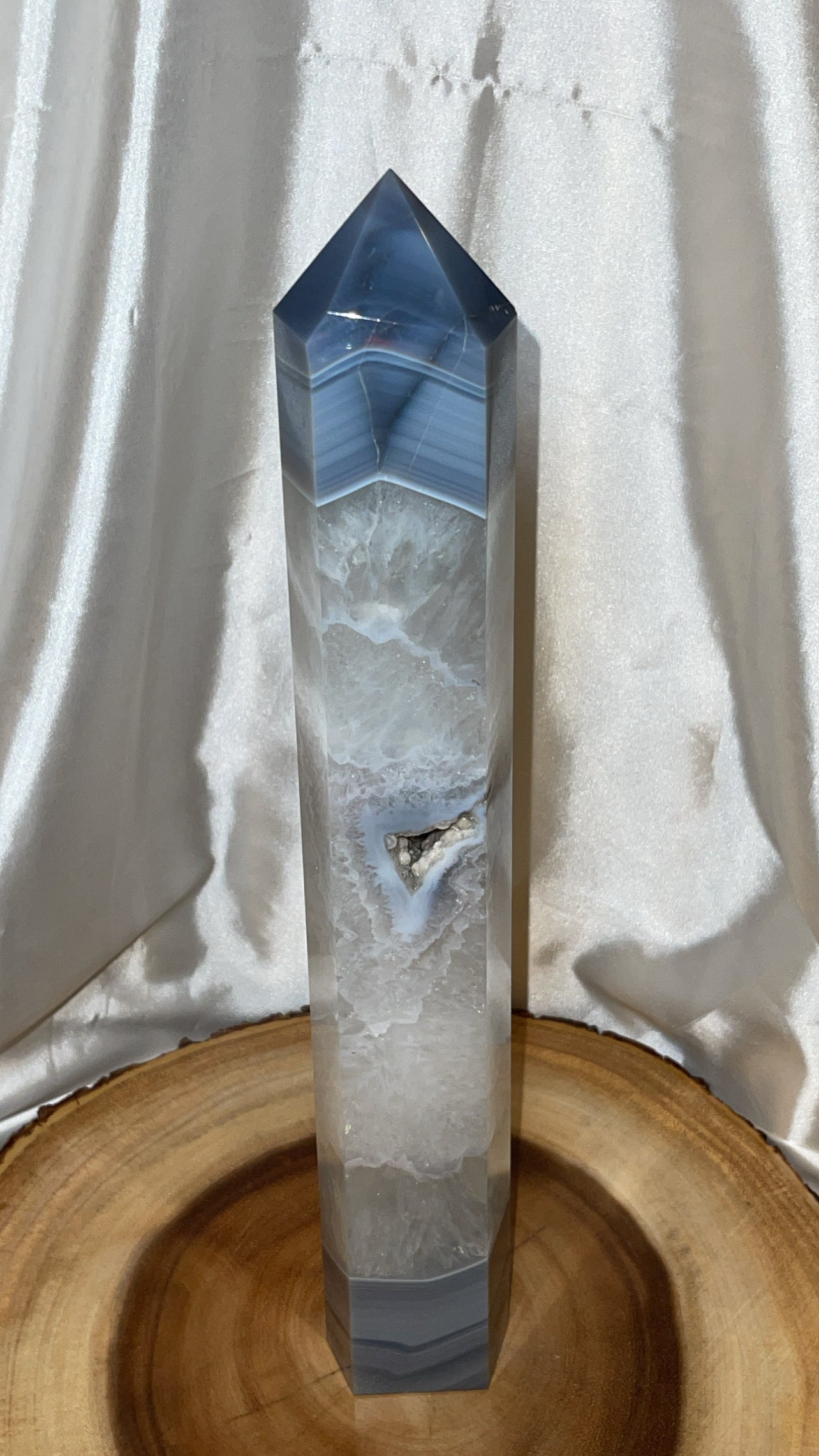 Blue Banded Agate XXL Tower