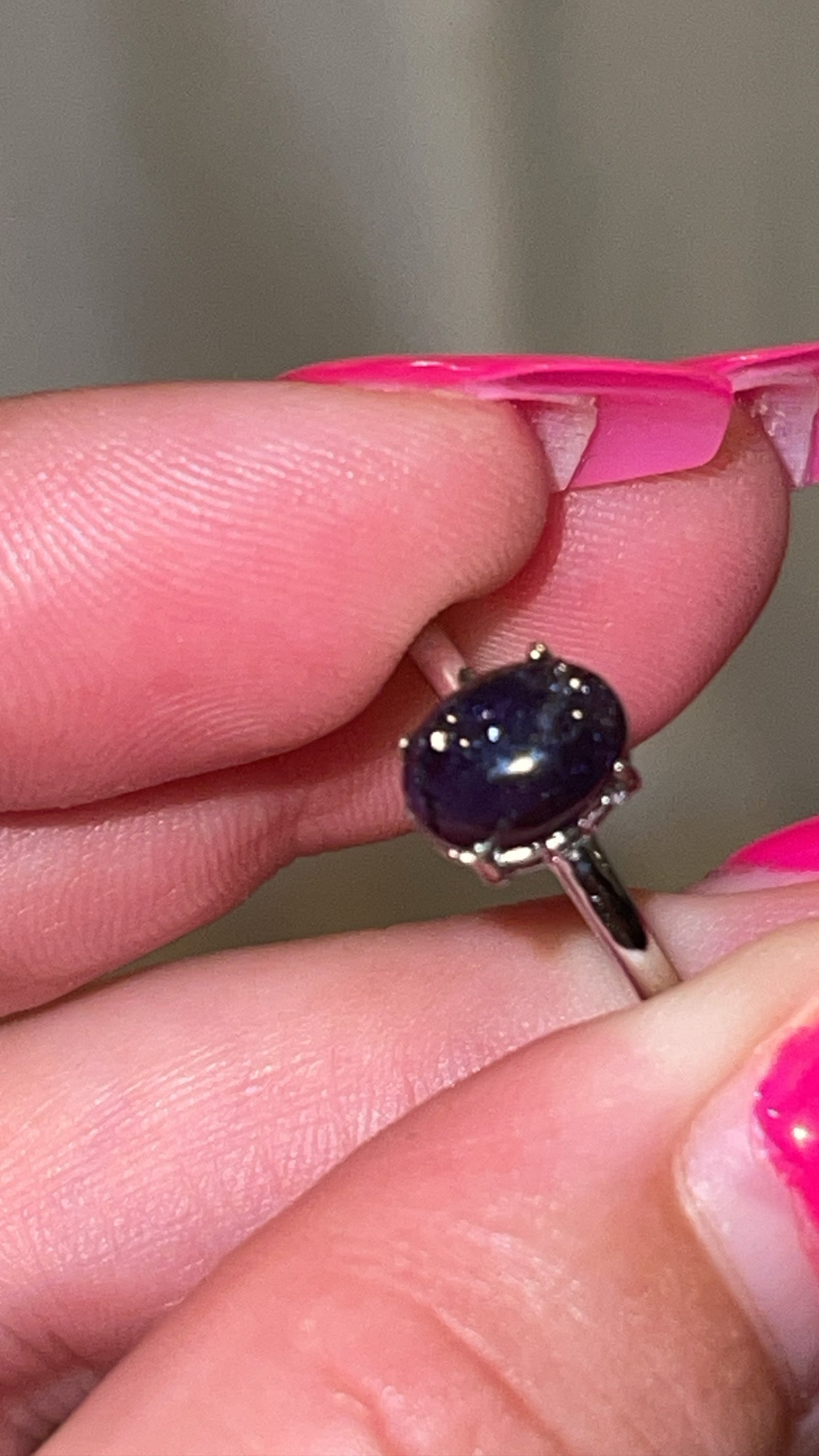 Iolite AAA 925 Sterling Silver Adjustable Ring